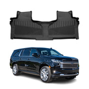 2021-2024 Chevrolet Suburban Premium Floor Mats Liners Second Row Rear