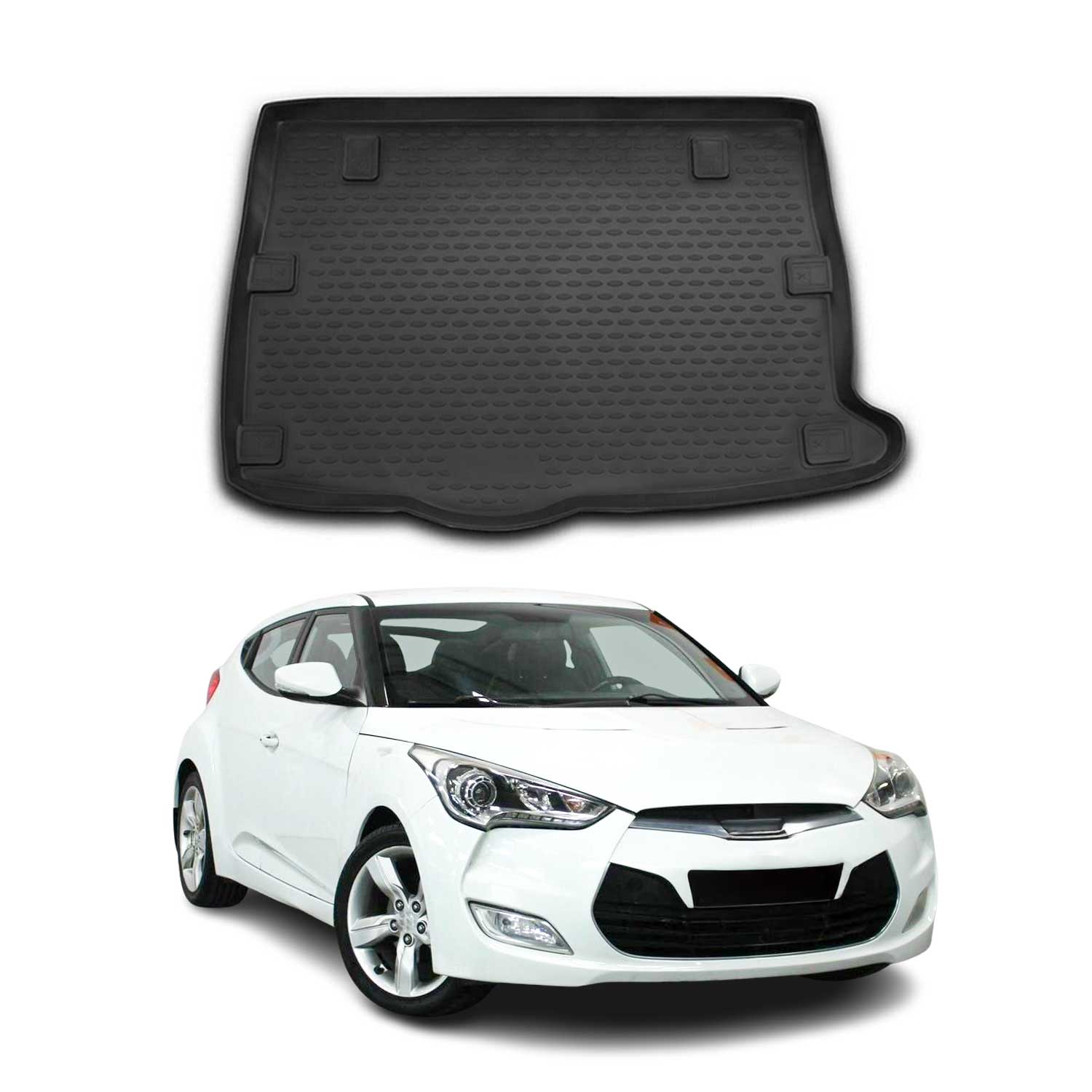 2012-2017 Hyundai Veloster Cargo Liner Trunk Mat All Weather Black