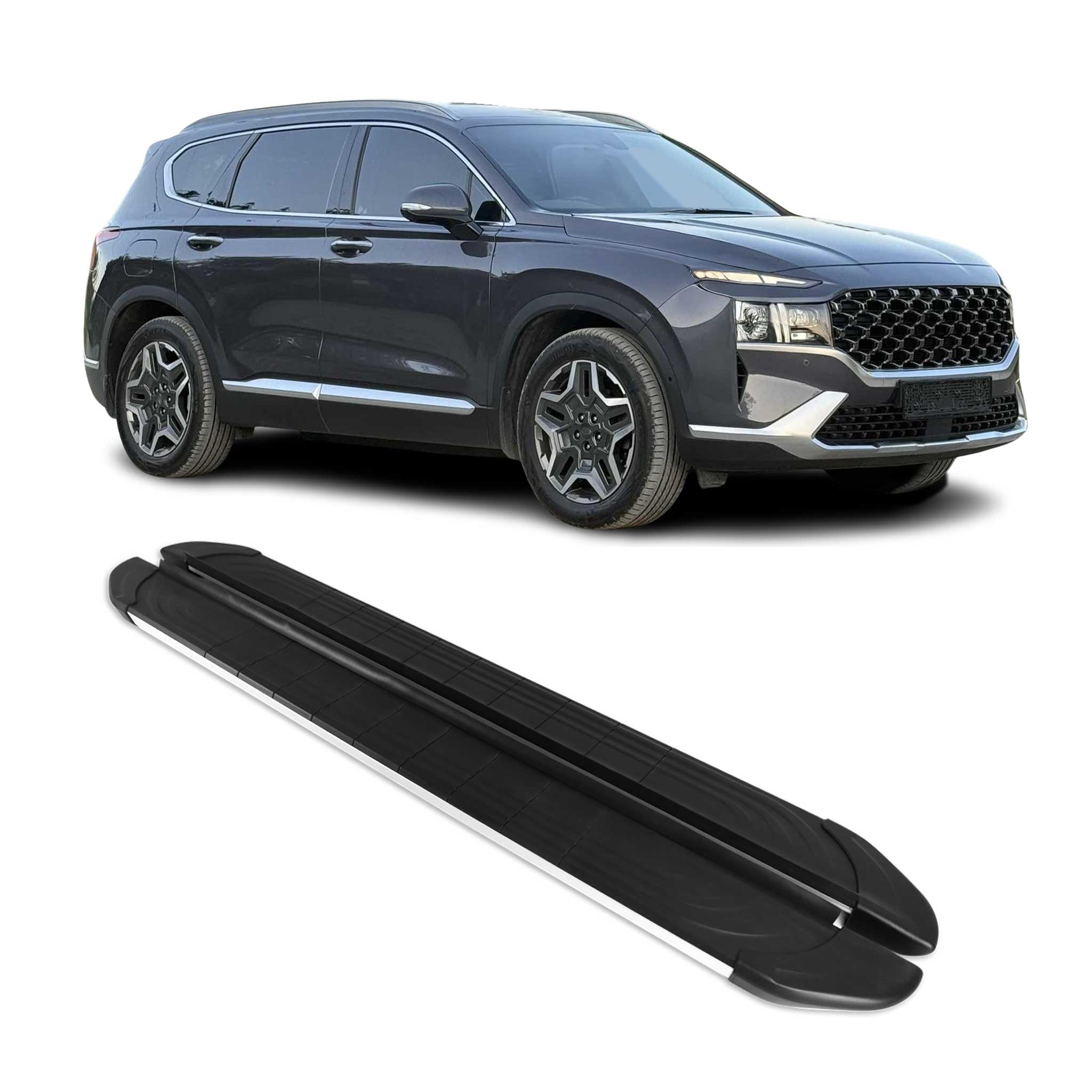 2019-2023 Hyundai Santa Fe Nerf Bar Side Step Running Boards Alu 2x