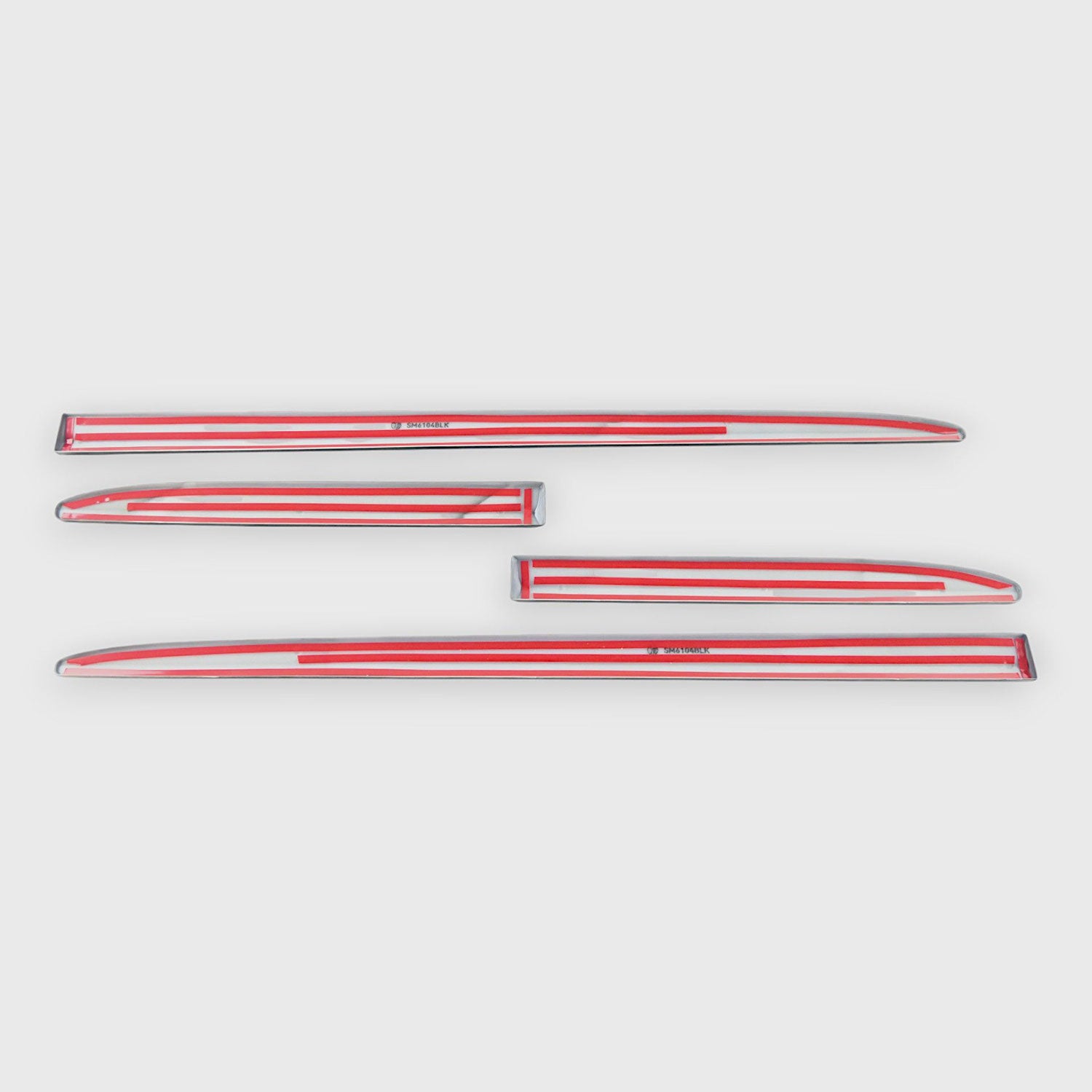 2020-2025 Ford Explorer Side Door Molding Trim Set Gloss Black 4Pcs ABS Plastic