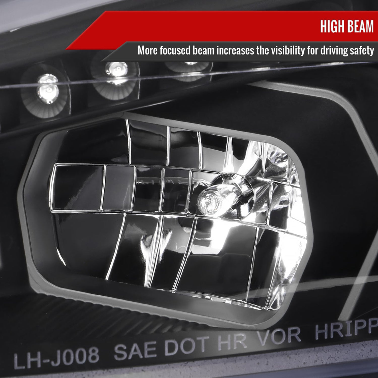 2015-2018 Ford Focus LED Sequential Signal Projector Headlights Matt Black