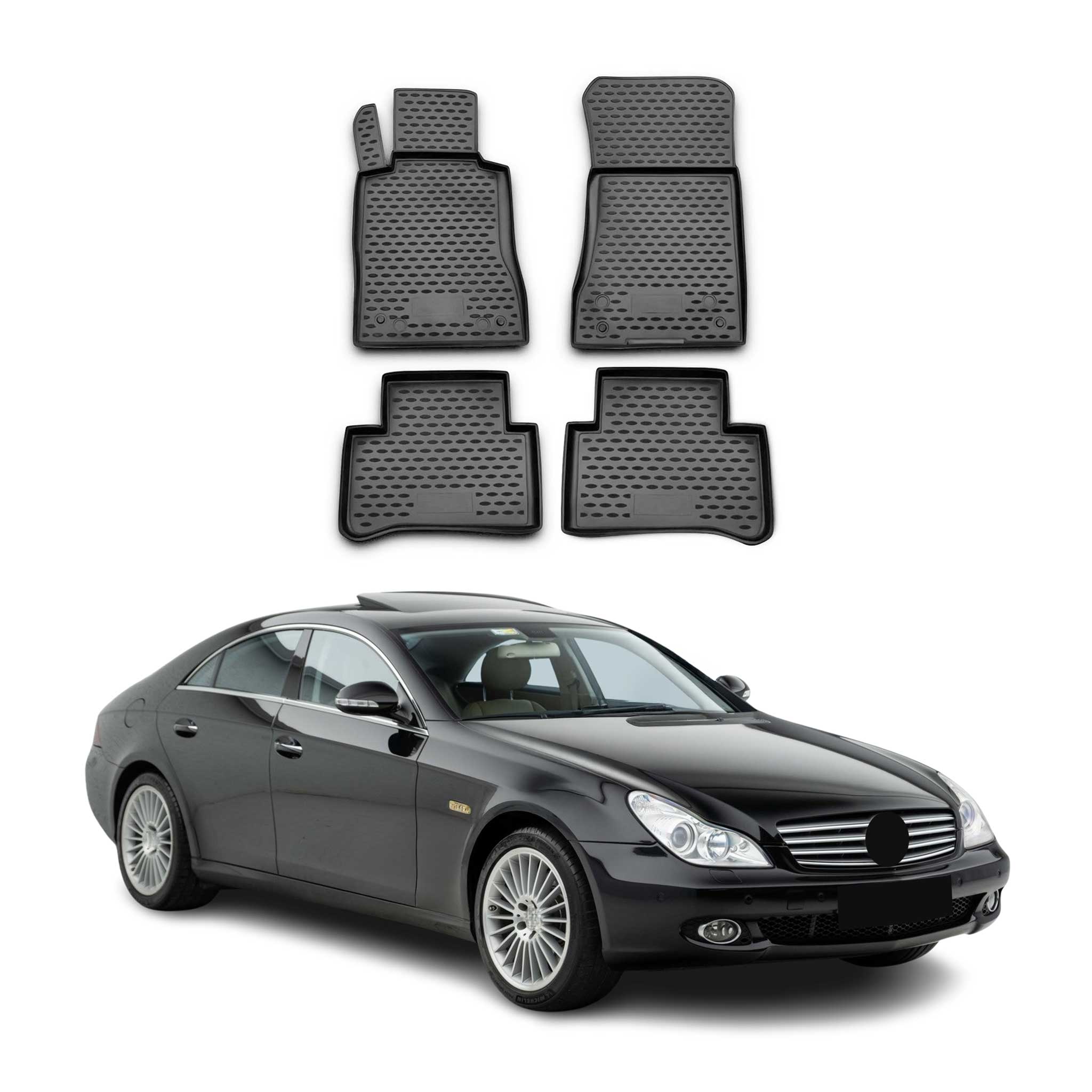 2008-2011 Mercedes CLS Class C219 Floor Mats Liners Full Set All Weather Black