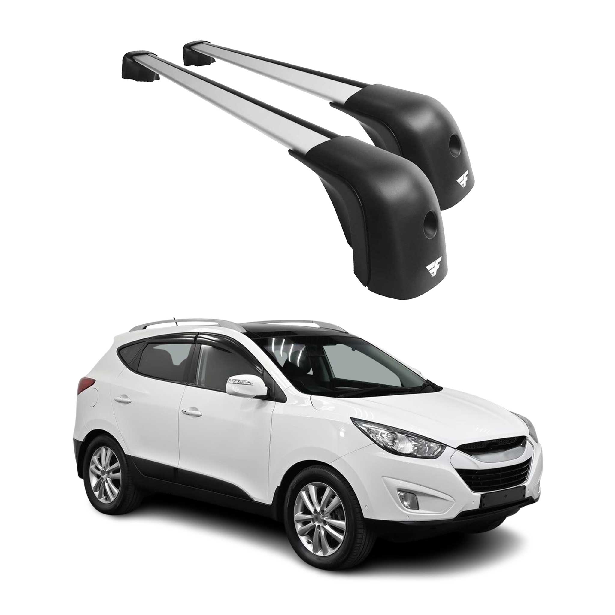 2005-2015 Hyundai Tucson Roof Racks Cross Bars Silver