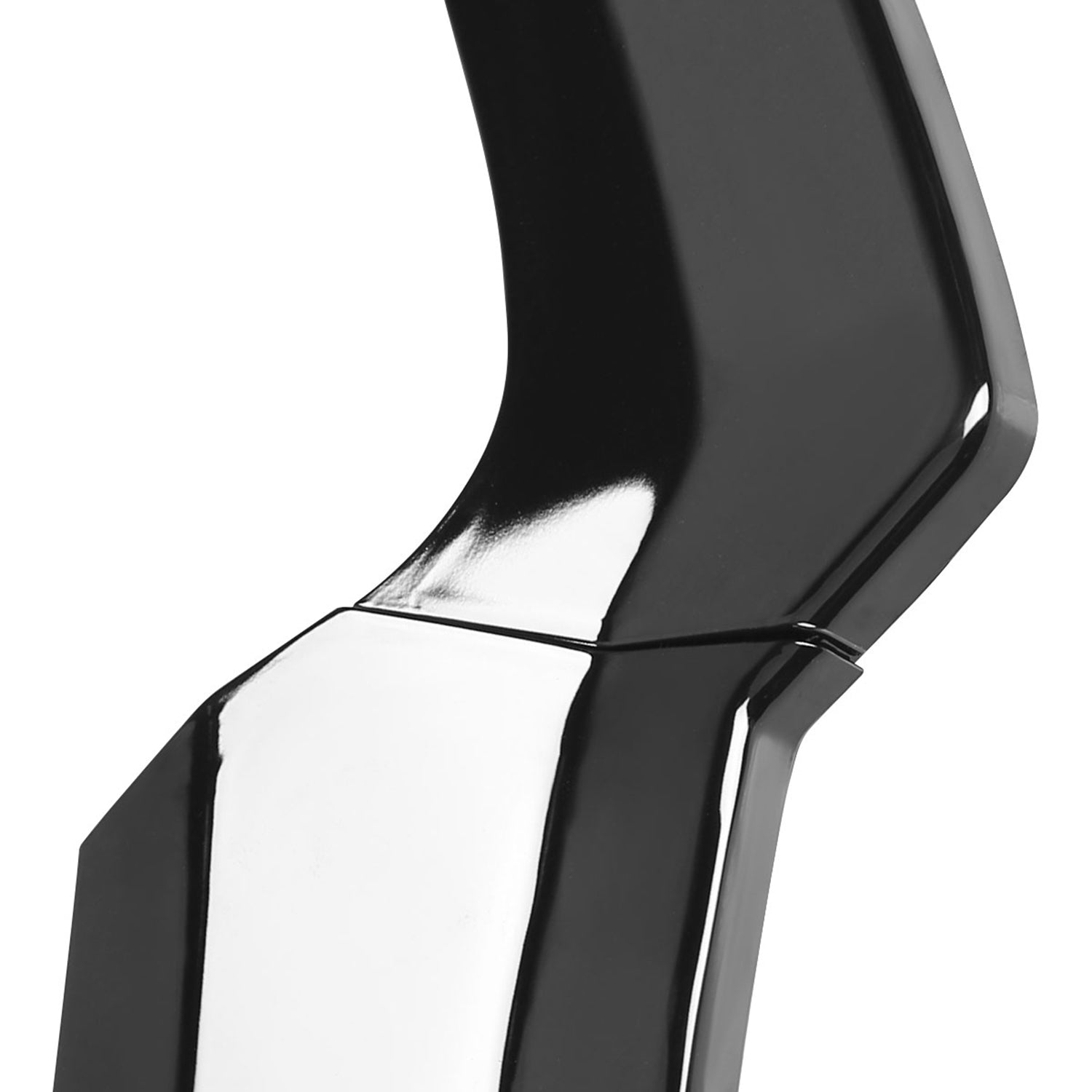 2015-2018 Mercedes Benz W205 C Class Glossy Black 3Pcs Bumper Lip Spoiler