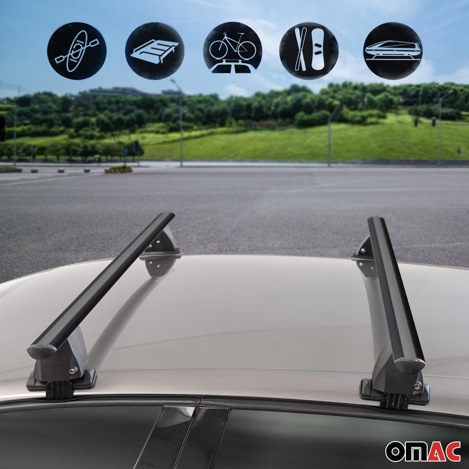 2020-2026 Land Rover Range Rover Evoque Roof Rack Cross Bars Black