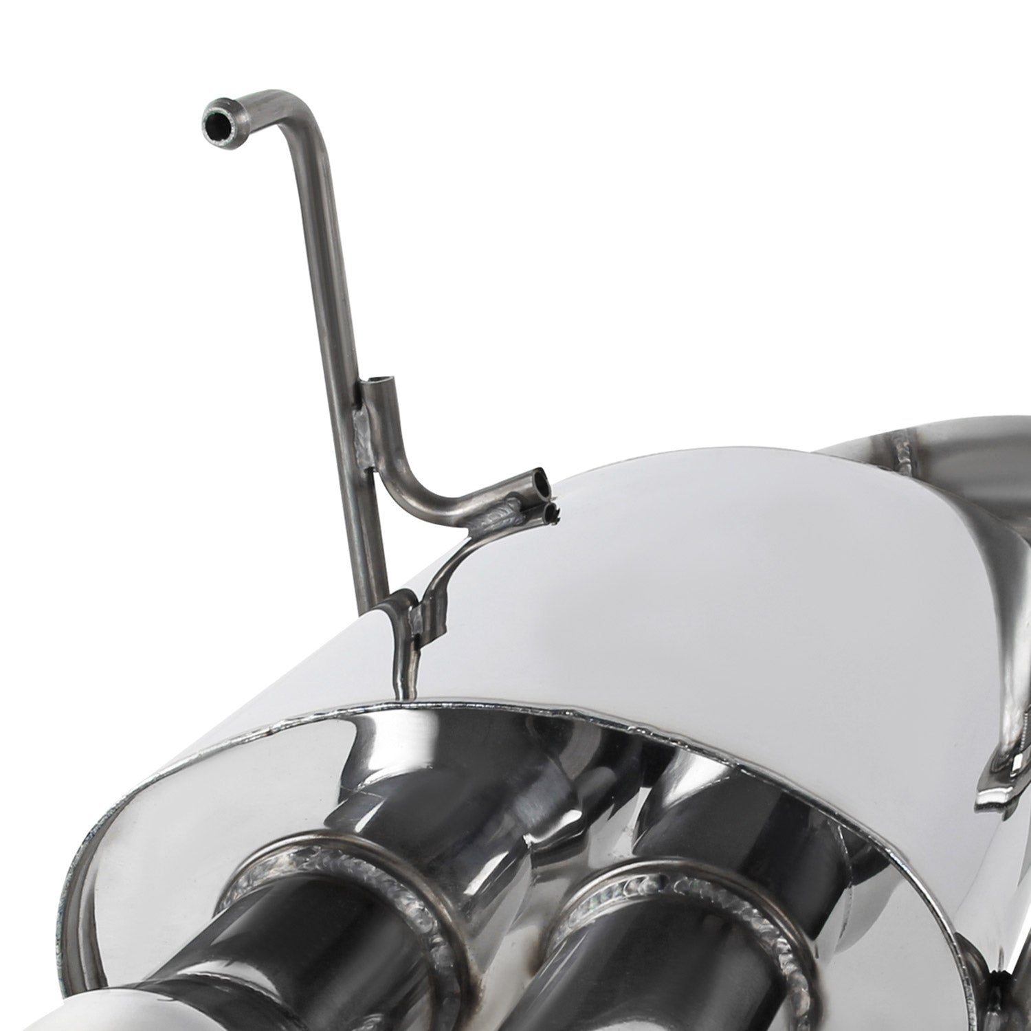 2008-2014 Subaru Impreza WRX STI Sedan Dual Catback Exhaust Burnt Quad Tip