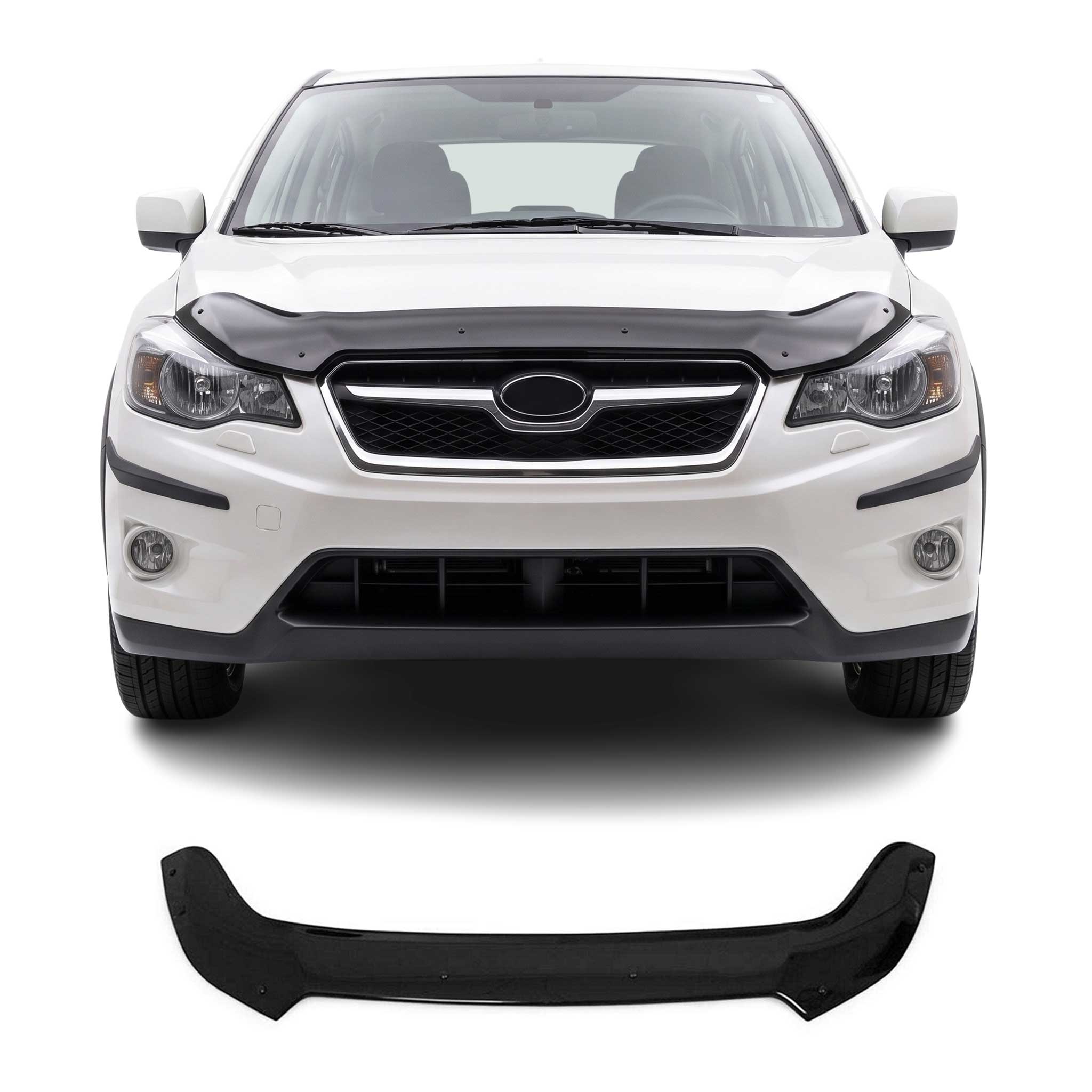 2013-2015 Subaru XV Crosstrek Front Bug Shield Hood Deflector 1 Pc Smoke