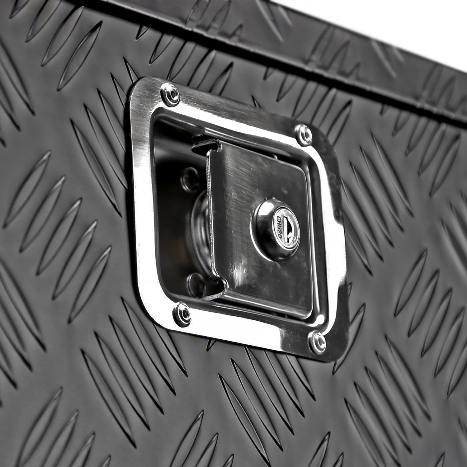 Universal 15~28" Black Heavy Duty Truck Trailer Tongue Tool Box w/ Lock & Keys