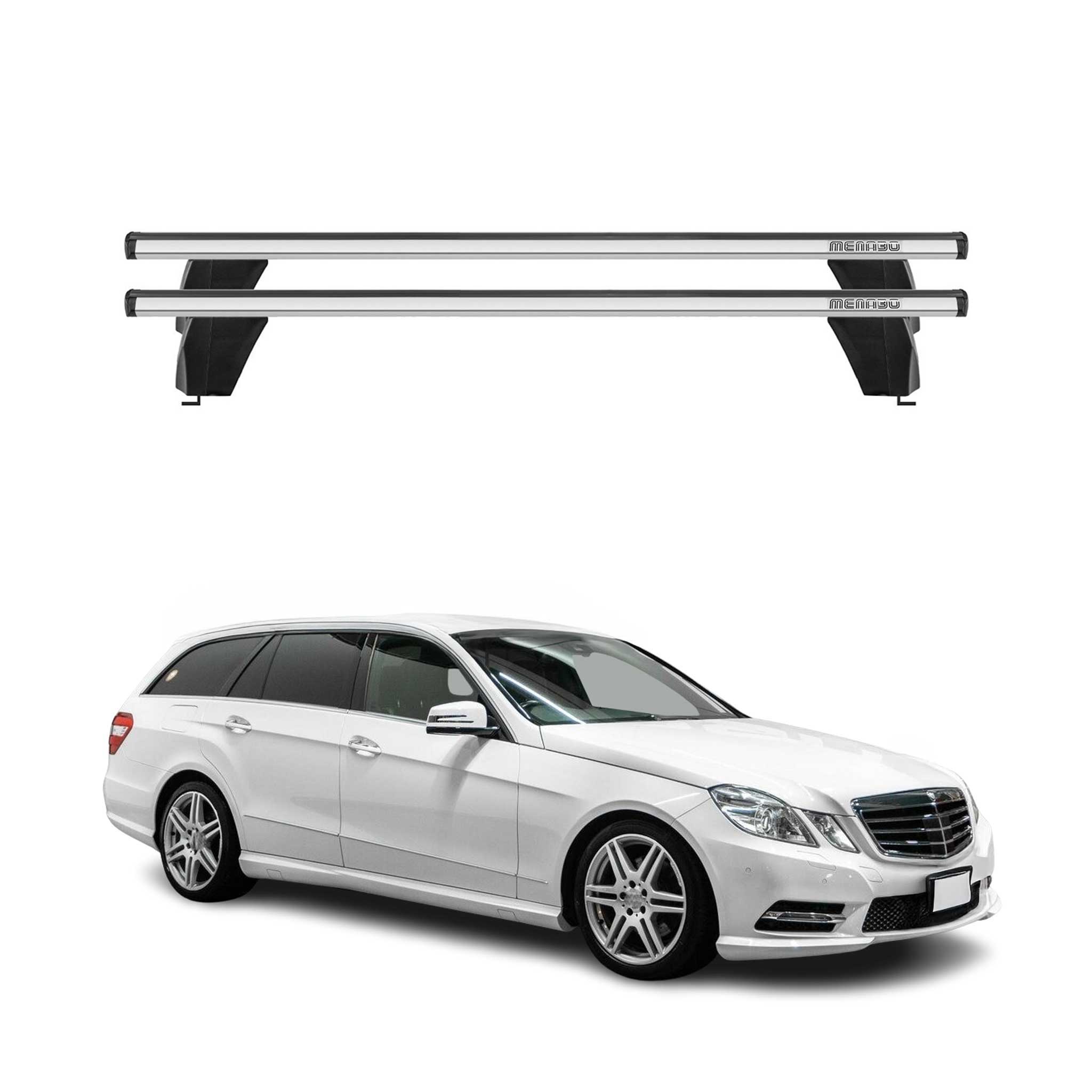 2010-2016 Mercedes E Class W212 Sedan Roof Rack Cross Bars Silver