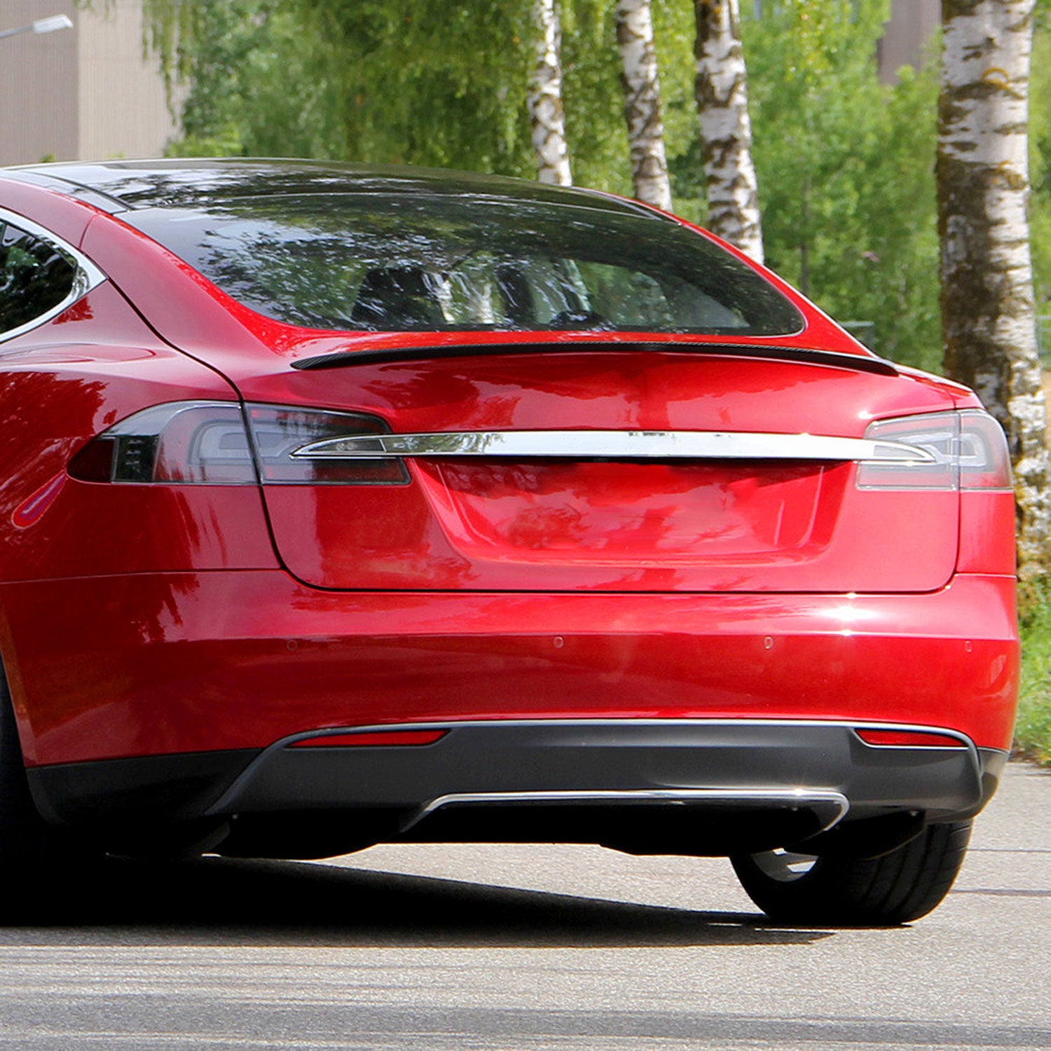 2012-2018 Tesla S Carbon Fiber Factory Style Rear Spoiler