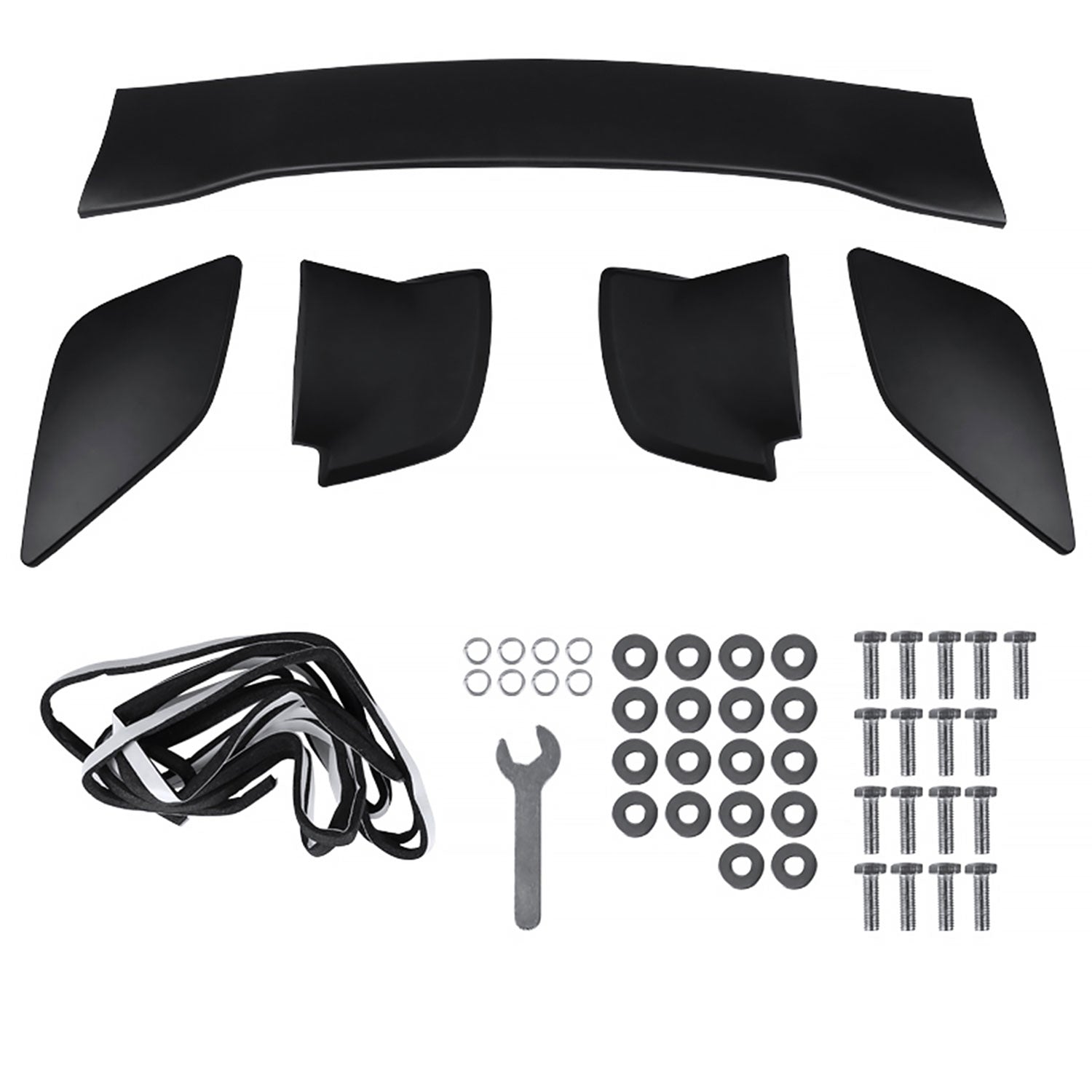 2015-2021 Subaru WRX/STI Matt Black ABS Factory STI 5PC Rear Spoiler Wing