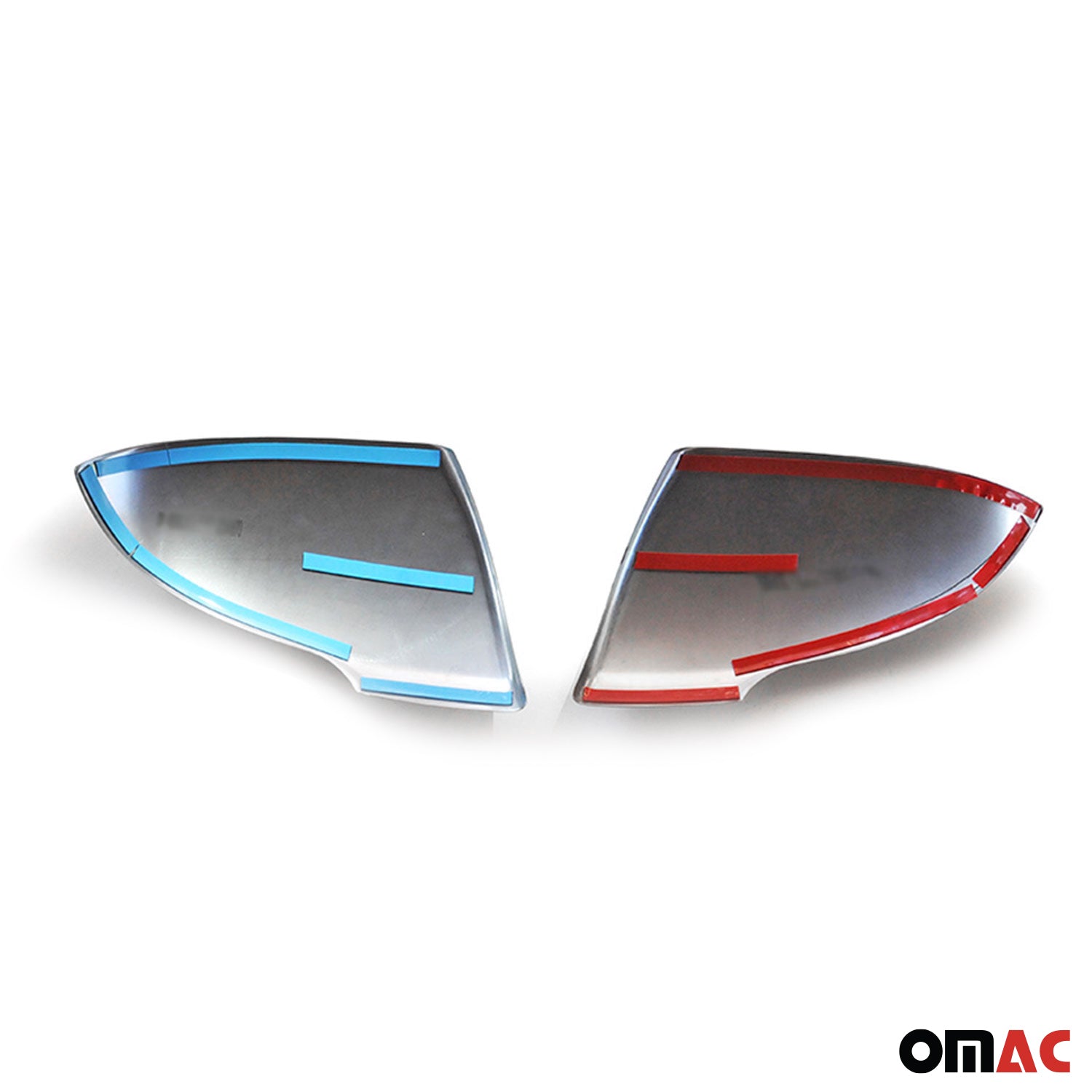 2011-2014 Kia Sportage Side Mirror Cover Caps Brushed Stainless Steel Silver 2 Pcs