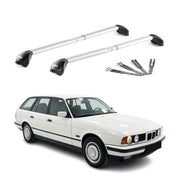 1989-2010 BMW 5 Series E34 E39 E61 Wagon Roof Rack Cross Bars Silver