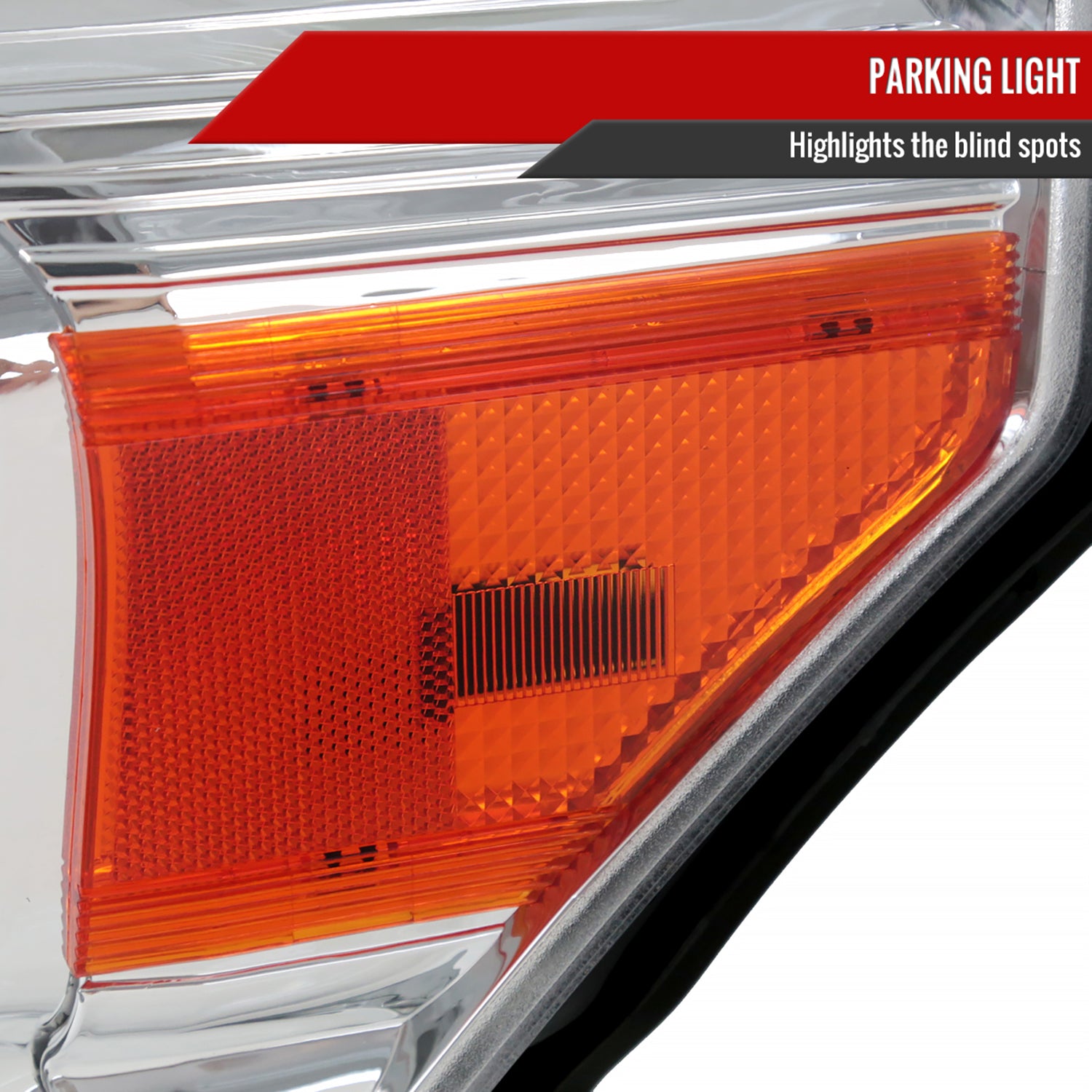 2011-2016 Ford F-250/350/450/550 Super Duty Factory Headlights Amber / Chrome