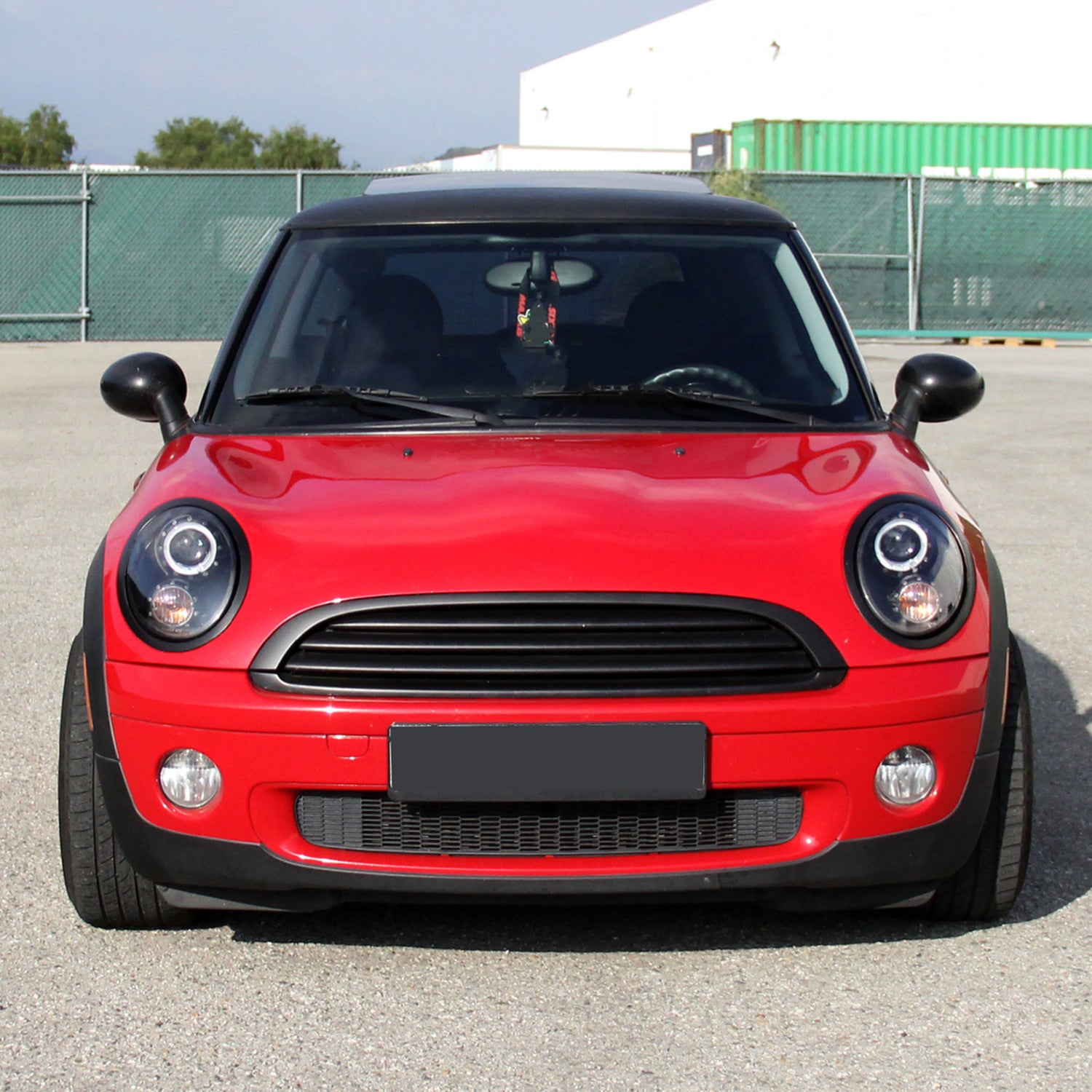 2007-2015 Mini Cooper R55 R56 R57 R58 R59 Single Halo Headlights Black