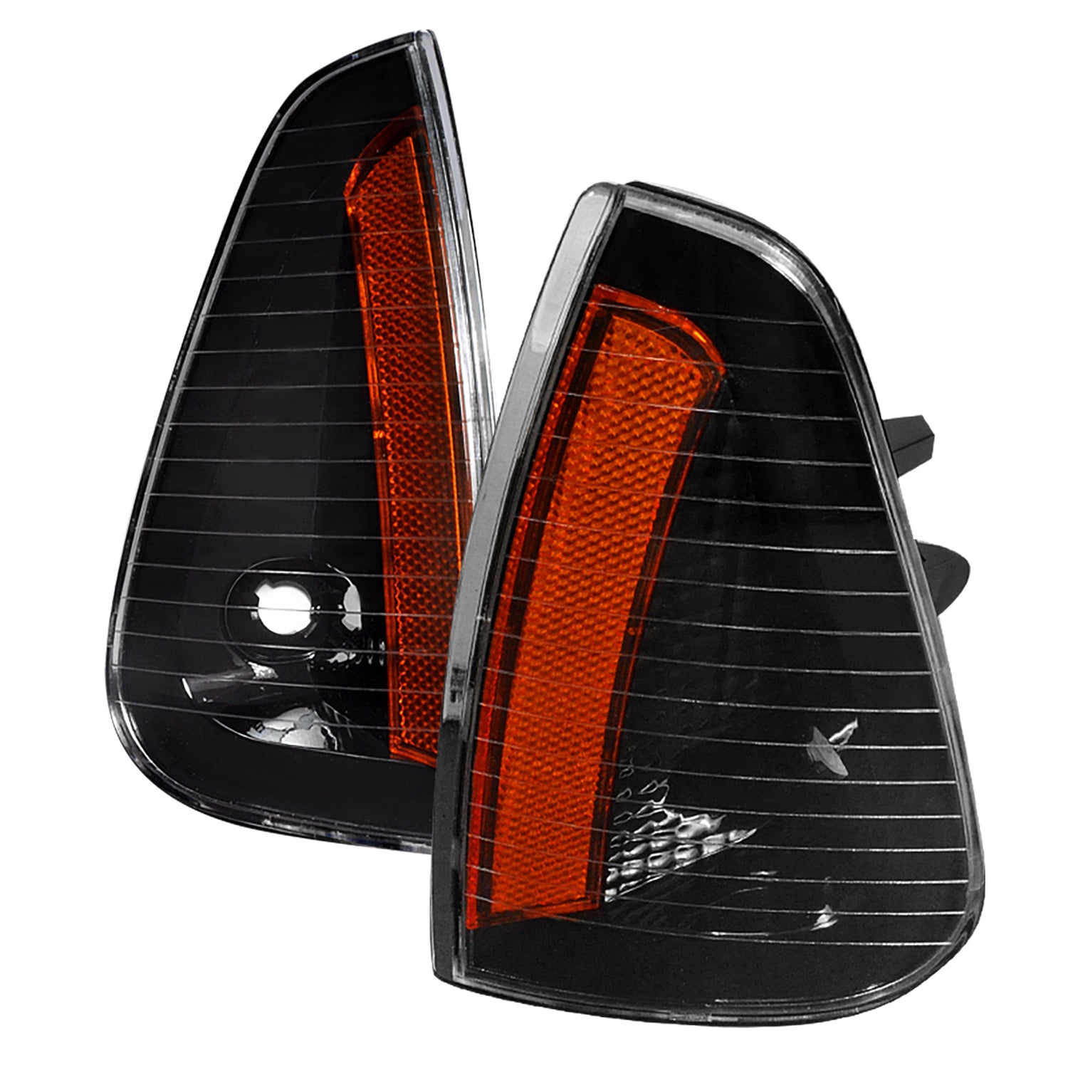 2006-2010 Dodge Charger Corner Lights Matte Black Housing/Clear Lens