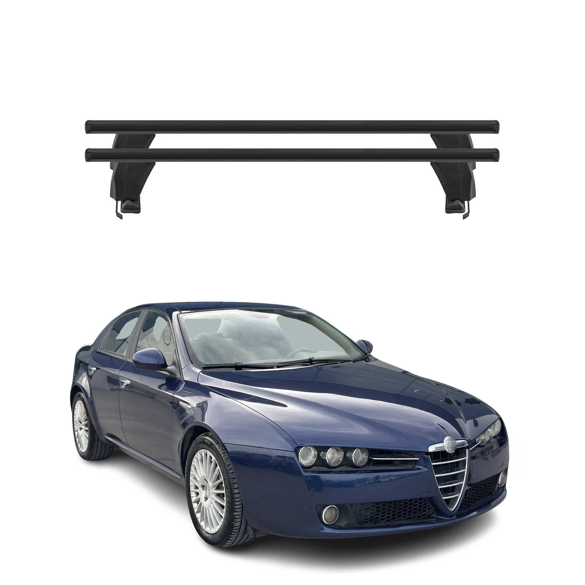 2007-2012 Alfa Romeo 159 Sedan Roof Rack Cross Bars Luggage Carrier 2 Pcs