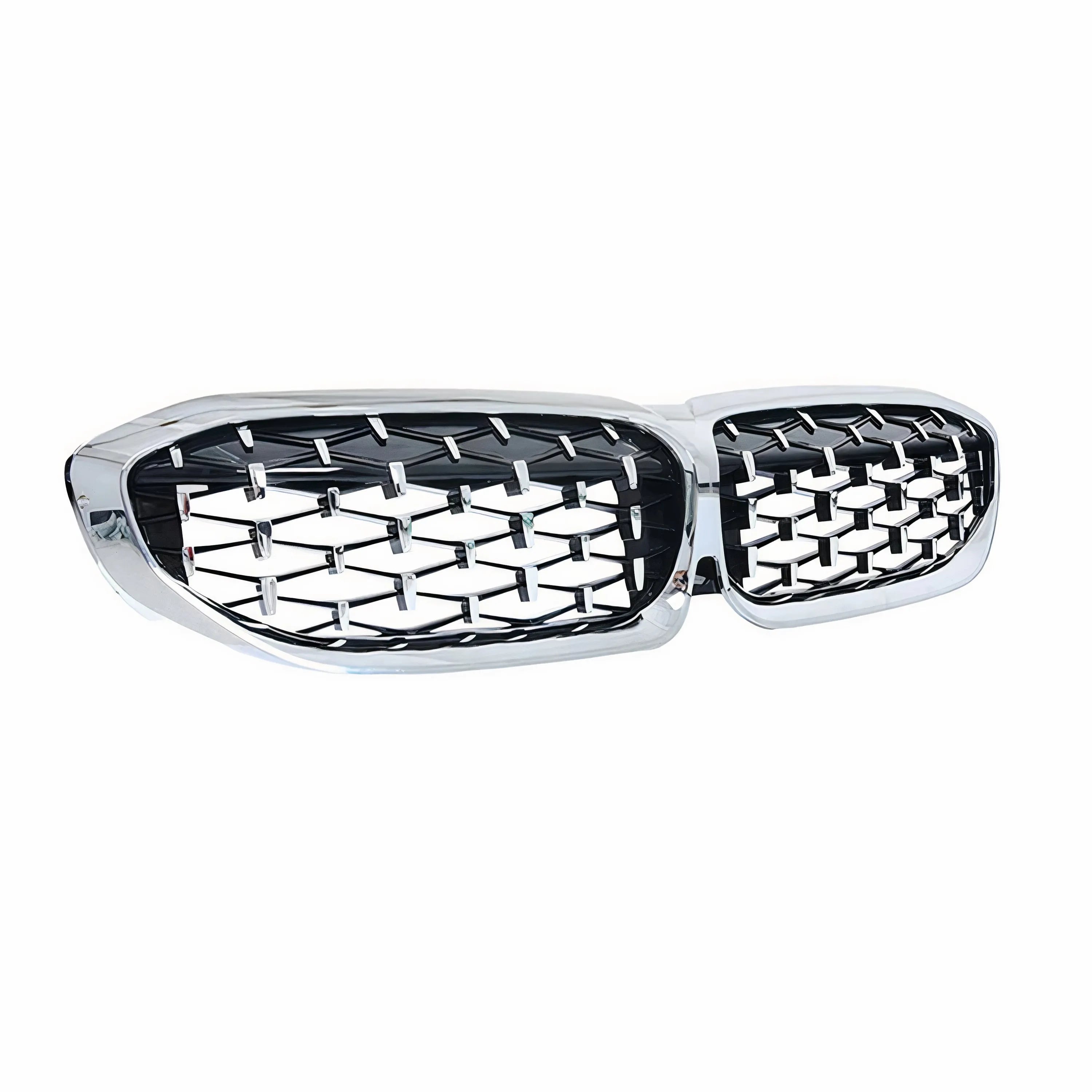 2019-2025 BMW 3 Series G20 Sedan Front Kidney Grille Glossy Black & Silvery Meteor
