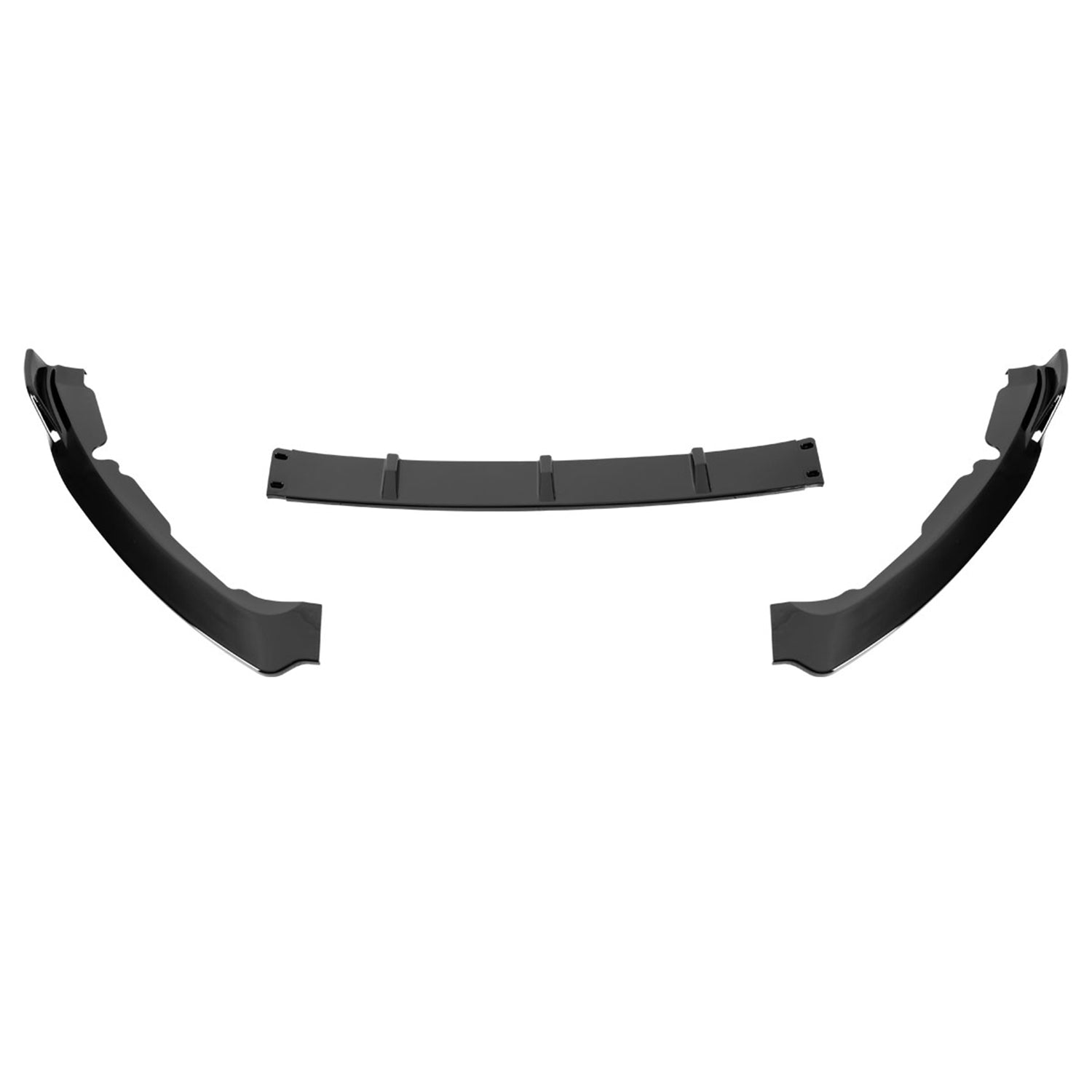 2019-2020 Ford Fusion Glossy Black 3Pcs Front Bumper Lip Splitter Kit