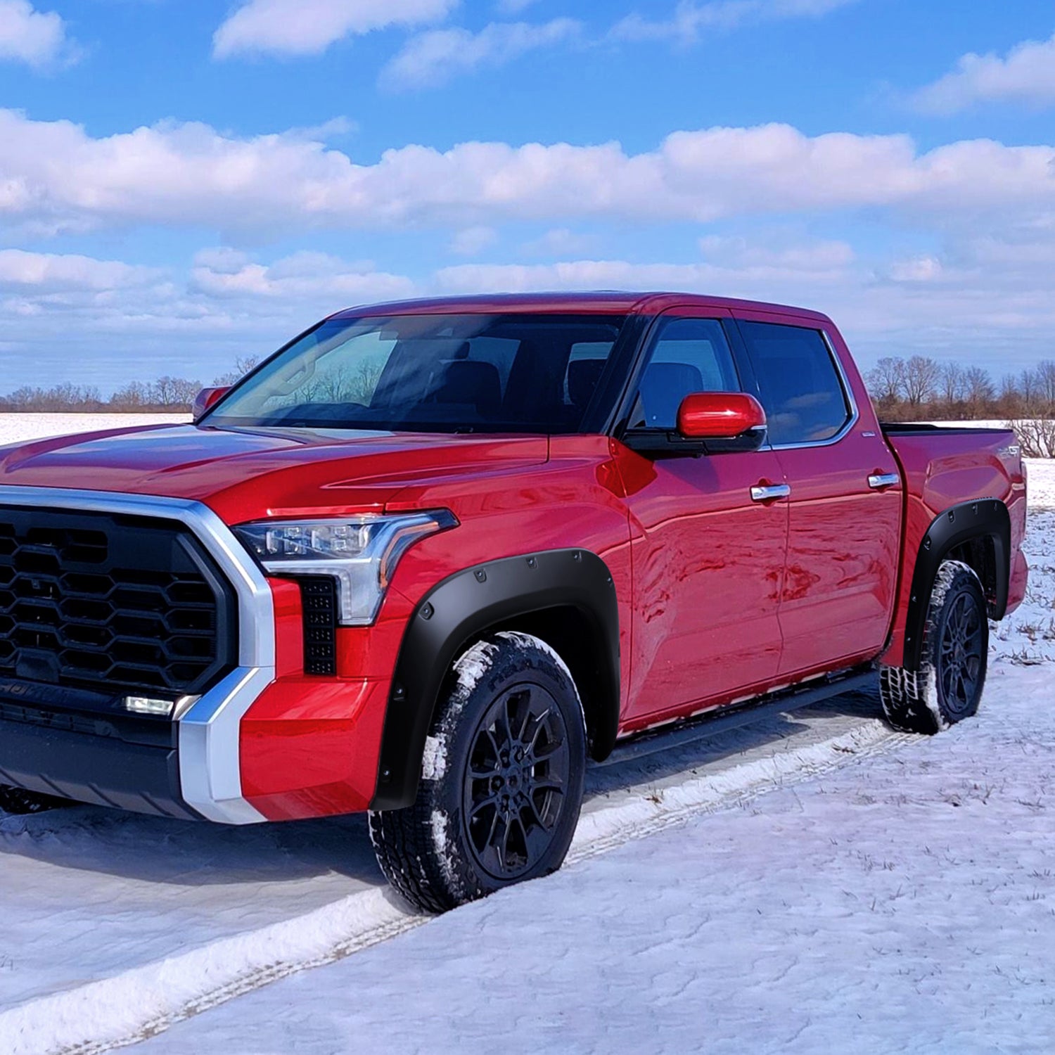 2022-2024 Toyota Tundra Matte Black Rivet Style Fender Flares Protector