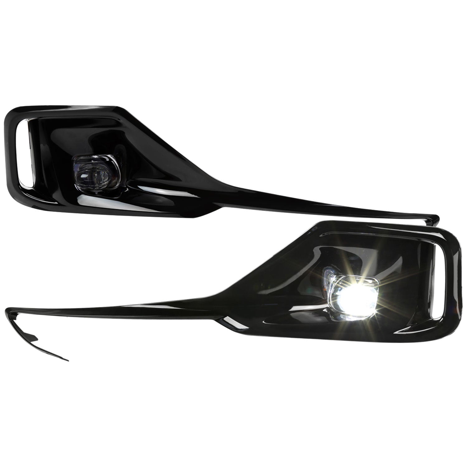 2021-2022 Honda Accord Sedan LED Fog Lights Kit Glossy Black/Clear Lens