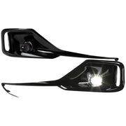 2021-2022 Honda Accord Sedan LED Fog Lights Kit Glossy Black/Clear Lens