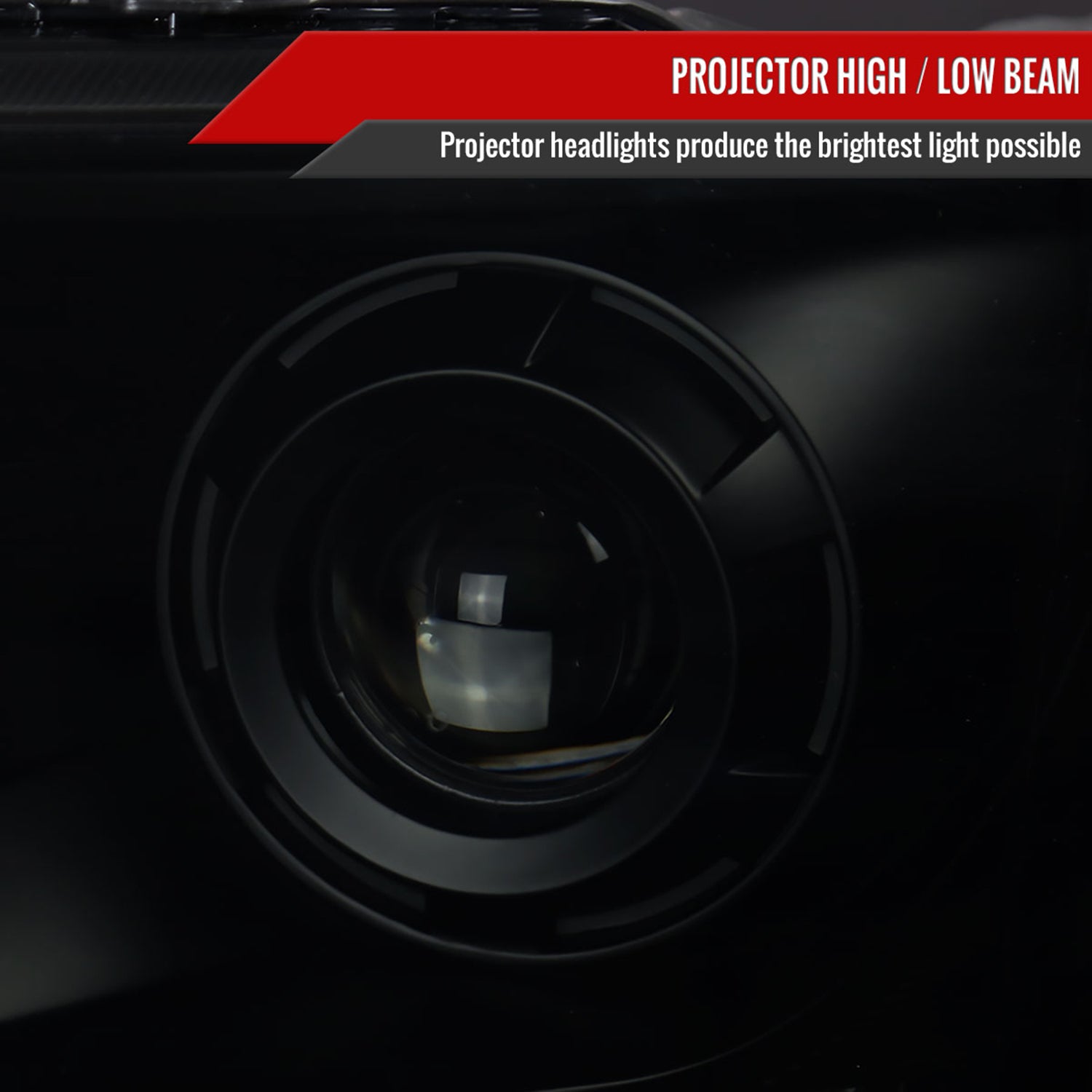 2009-2014 Ford F-150 Projector Headlights w/ LED Light Strip Black/Smoke Lens