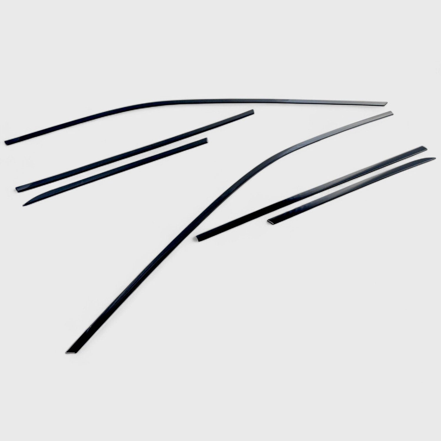 2021-2025 Nissan Rogue Window Trim Set Gloss Black 6Pcs ABS Plastic