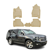 2015-2020 Chevrolet Tahoe Floor Mats Liners Full Set All Weather Beige