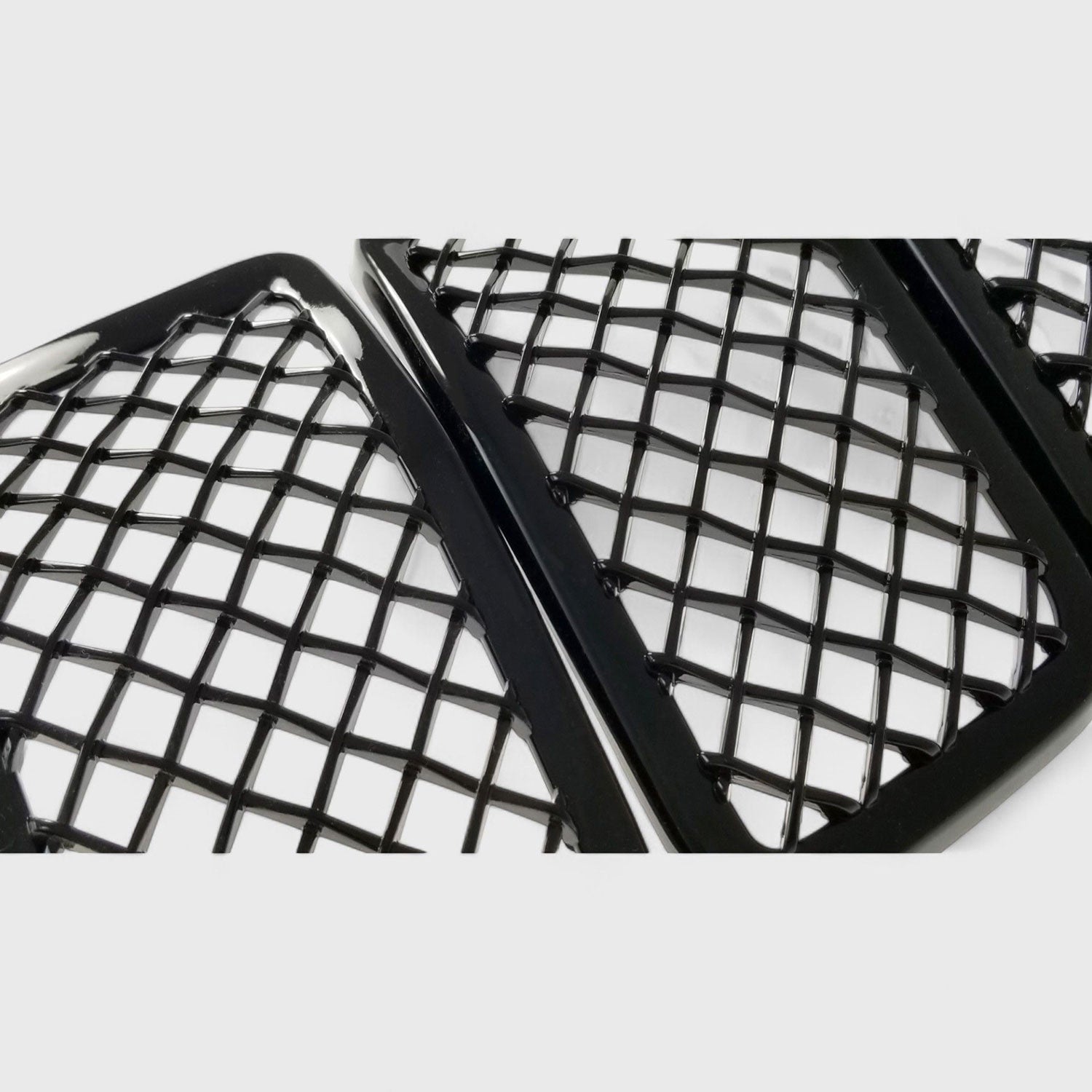 2019-2023 Jeep Cherokee Grille Overlay Gloss Black 7Pcs ABS Plastic