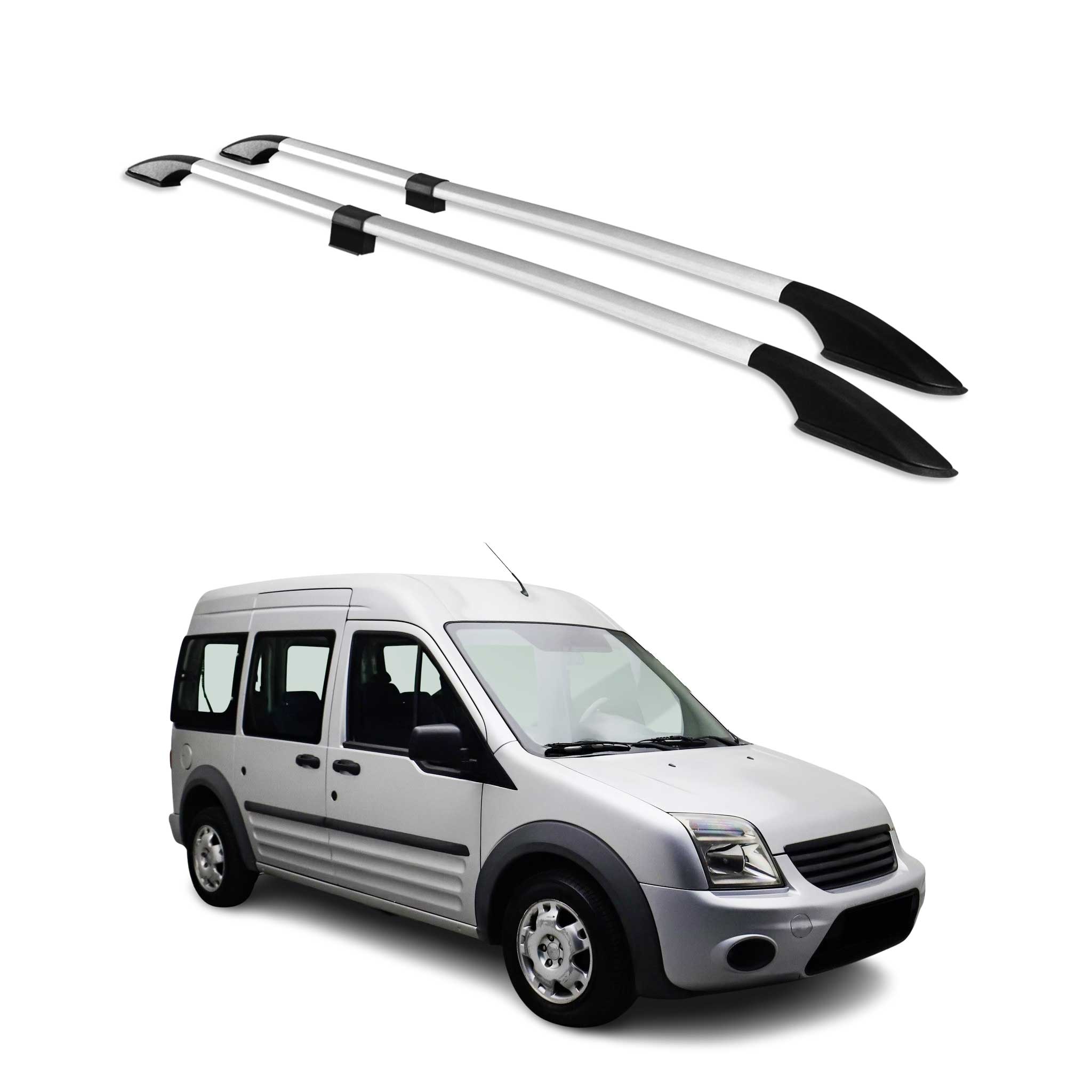 2010-2013 Ford Transit Connect L2 Long Roof Rack Rails Side Rails Silver