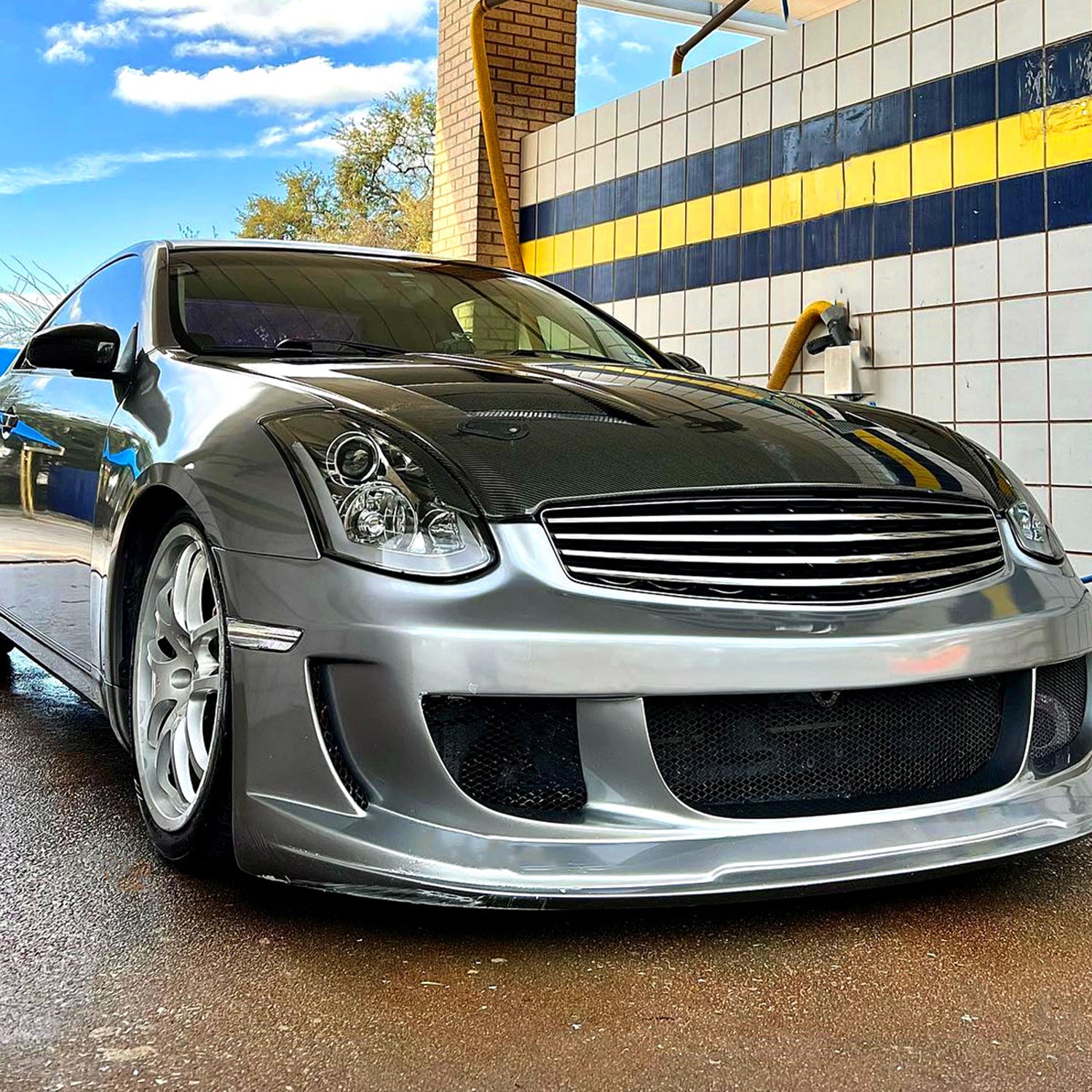 2003-2007 Infiniti G35 Coupe LED Bar Projector Headlights Turn Signals Smoke