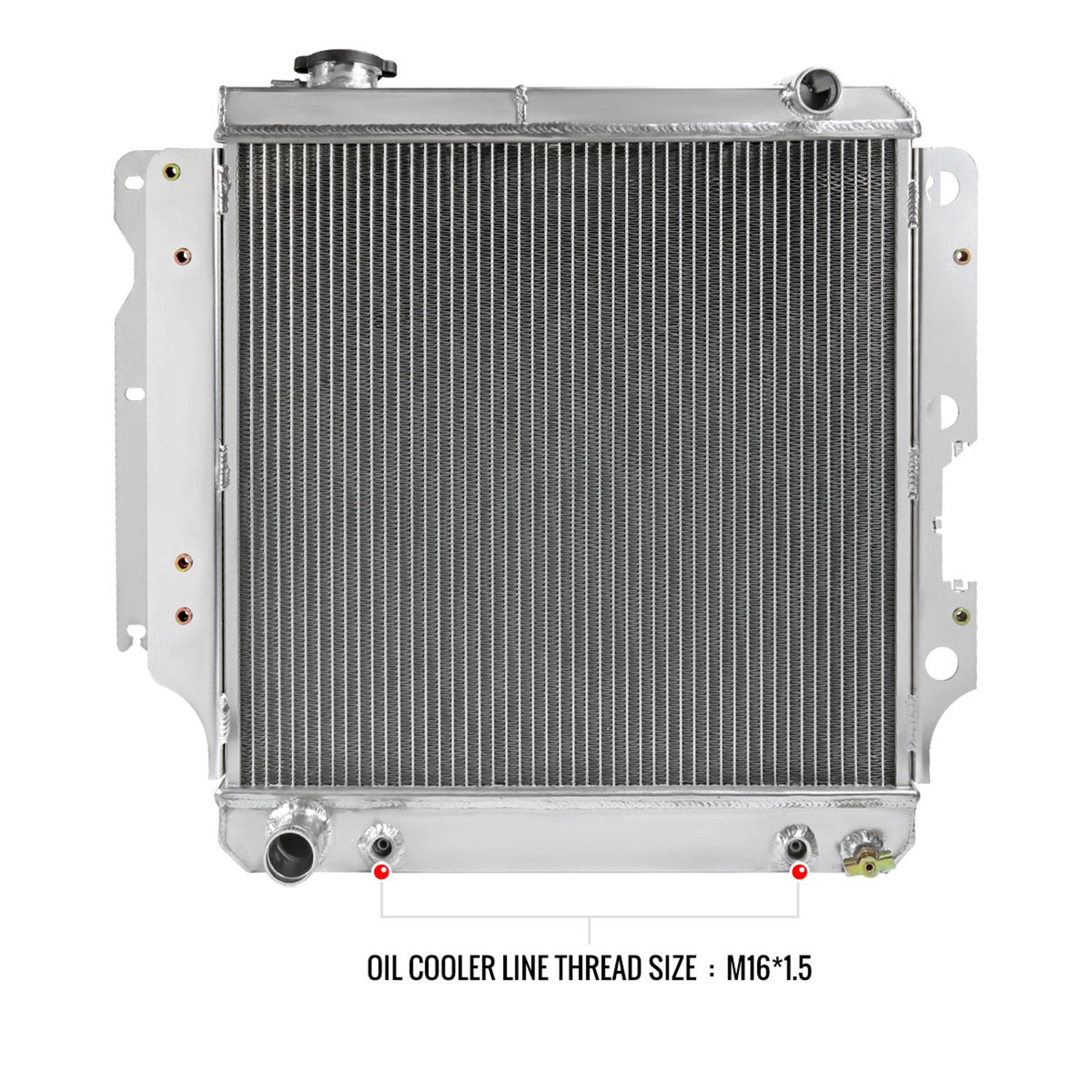 1987-2006 Jeep Wrangler TJ YJ 2.4L/4.2L Alu 3-Row Performance Radiator