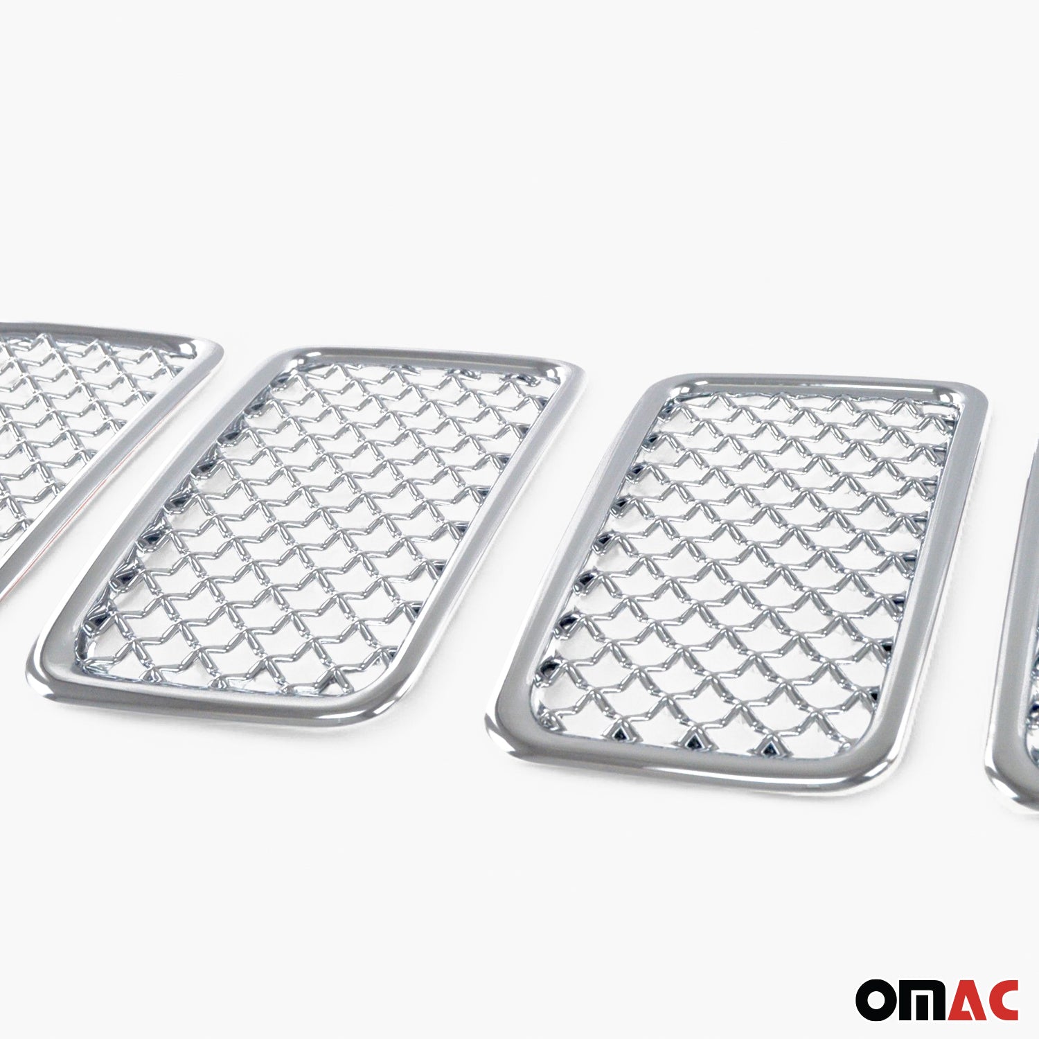 2014-2016 Jeep Grand Cherokee Grille Overlay Chrome 7Pcs ABS Plastic