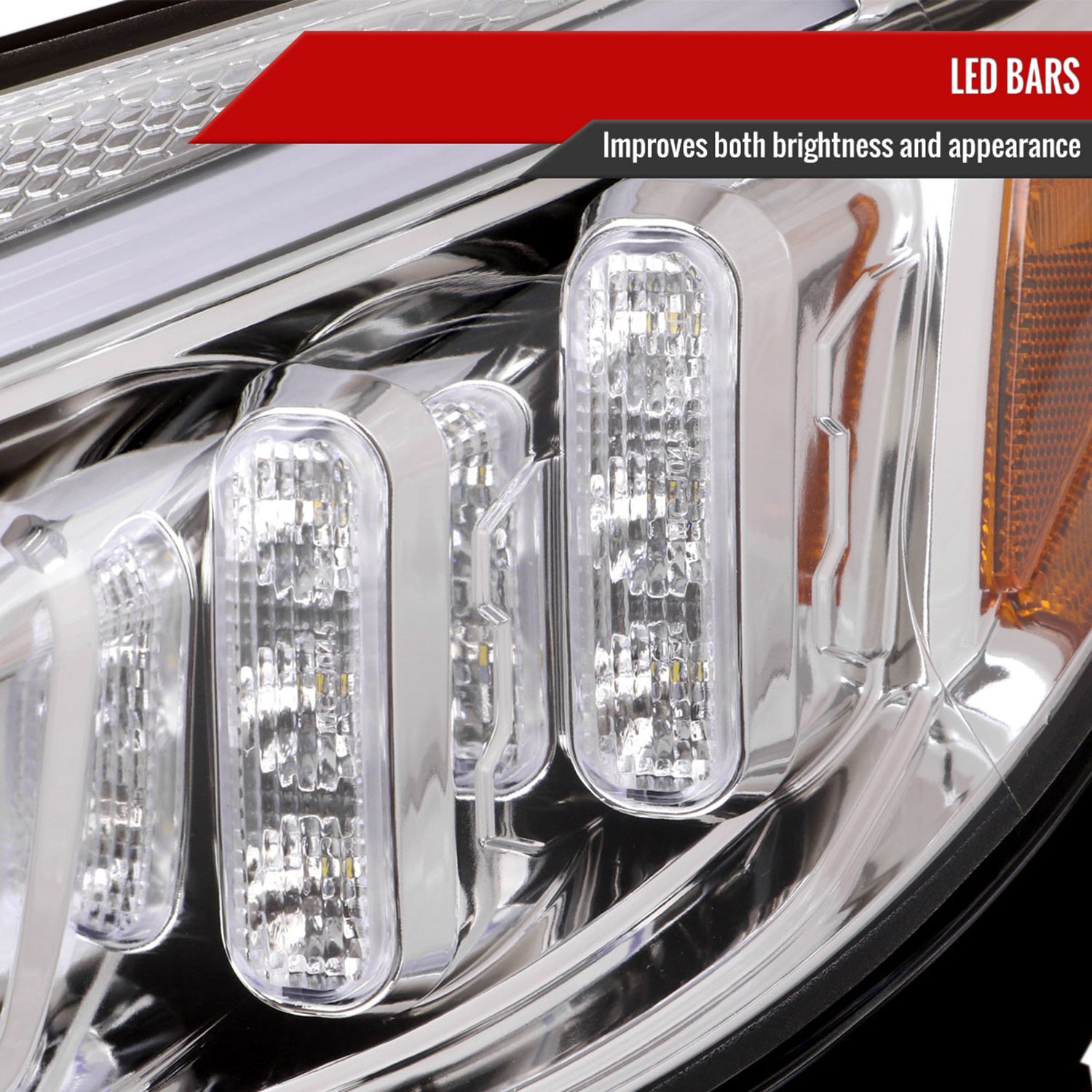 2015-2018 Mercedes-Benz C-Class W205 Full LED Headlights Signal Chrome