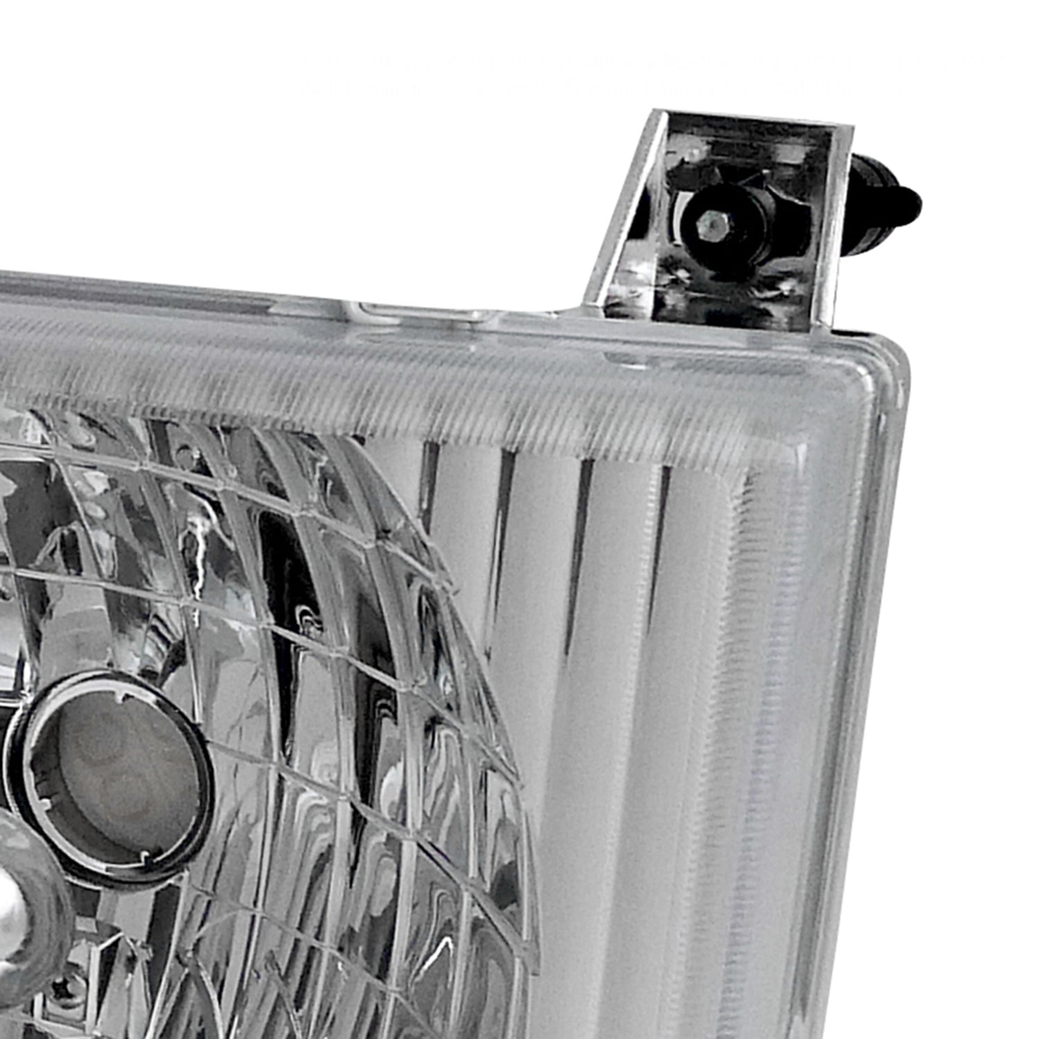 1992-2006 Ford Econoline Factory Style Crystal Headlights Chrome/Clear Lens