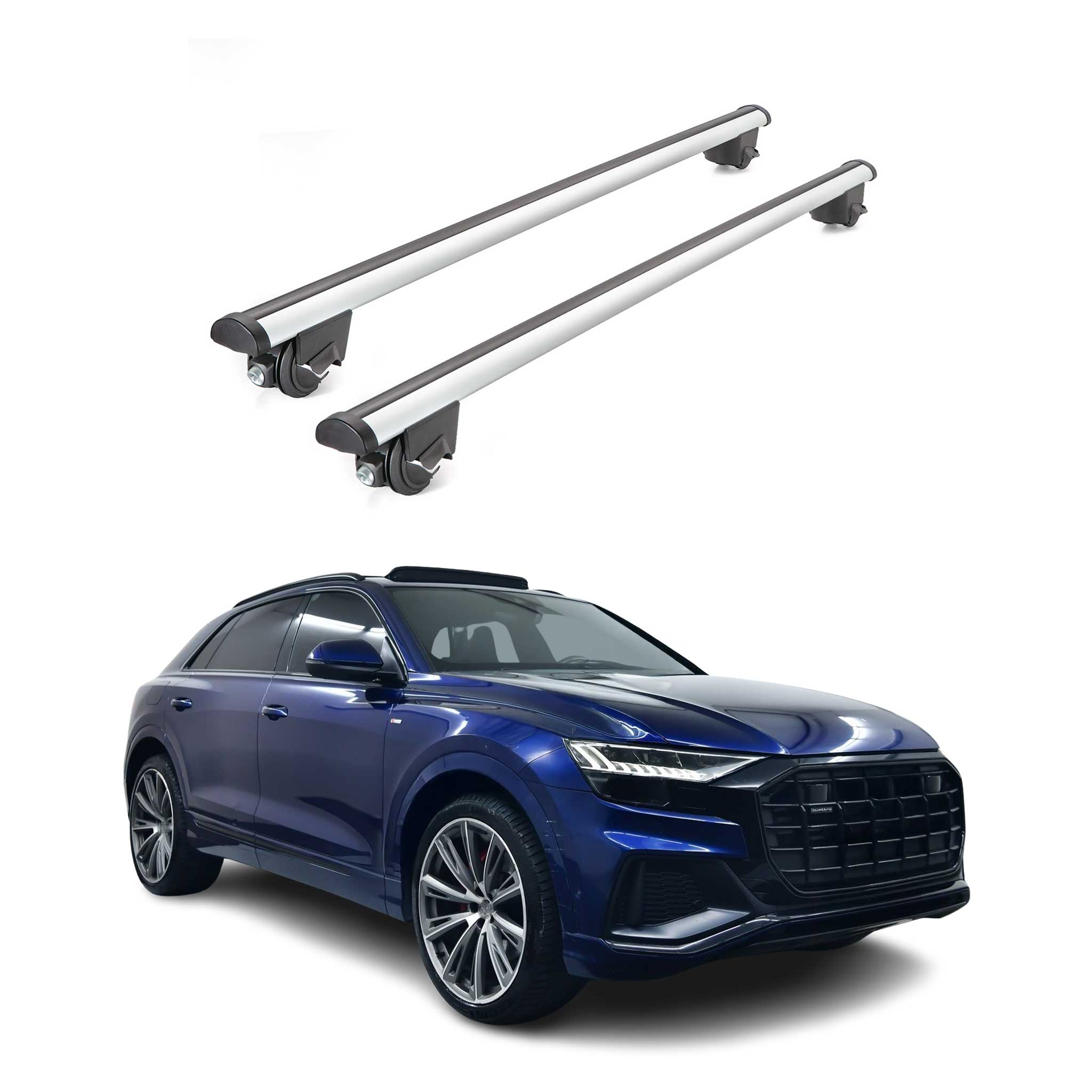 2019-2025 Audi Q8 Roof Rack Cross Bars Silver