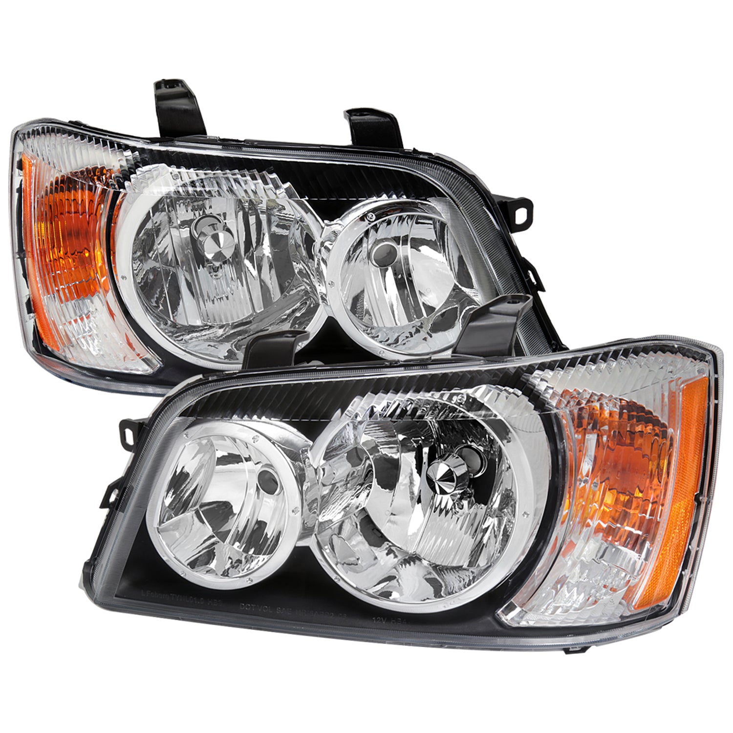 2001-2003 Toyota Highlander Factory Style Headlights Chrome/Clear Lens