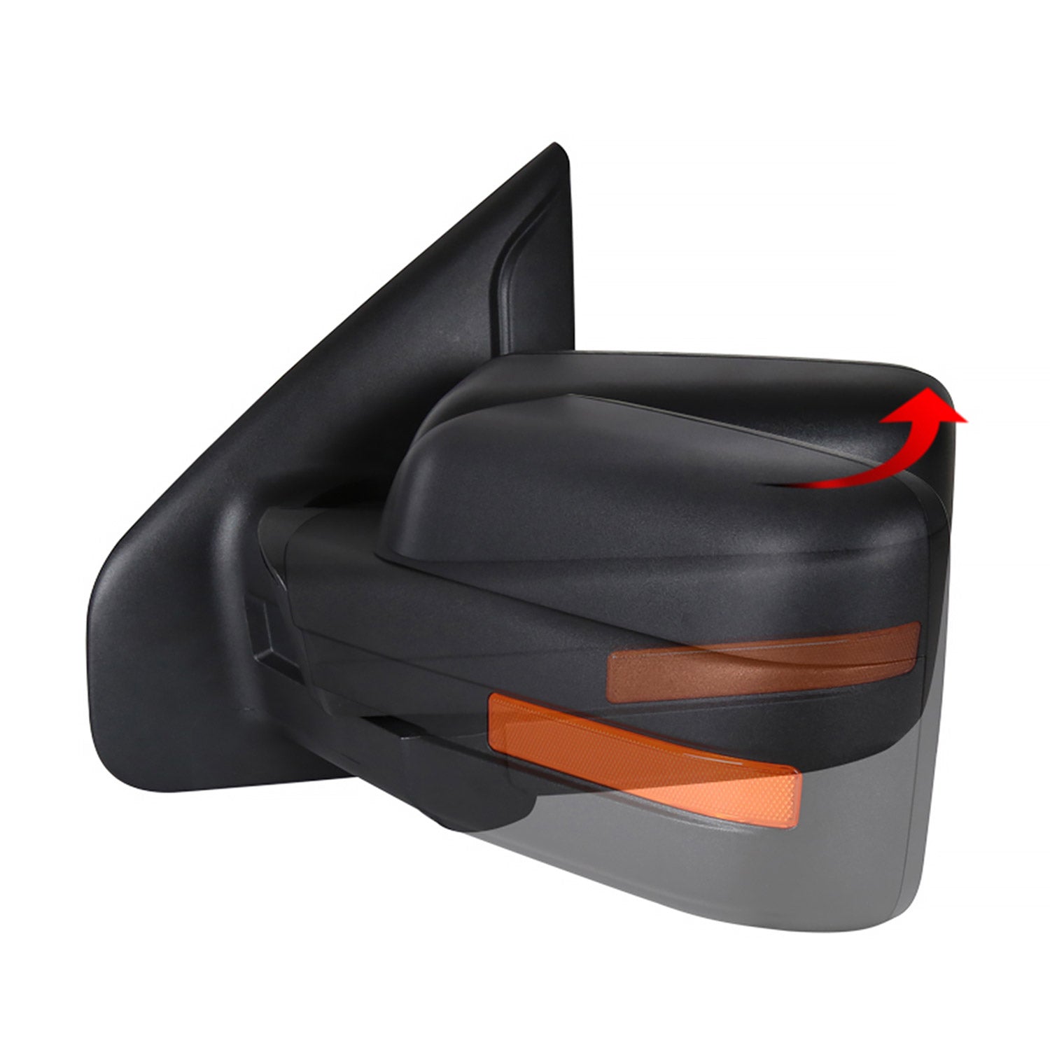 2007-2014 Ford F150 Black Heated Side Mirror &Amber Signal Puddle Light Driver