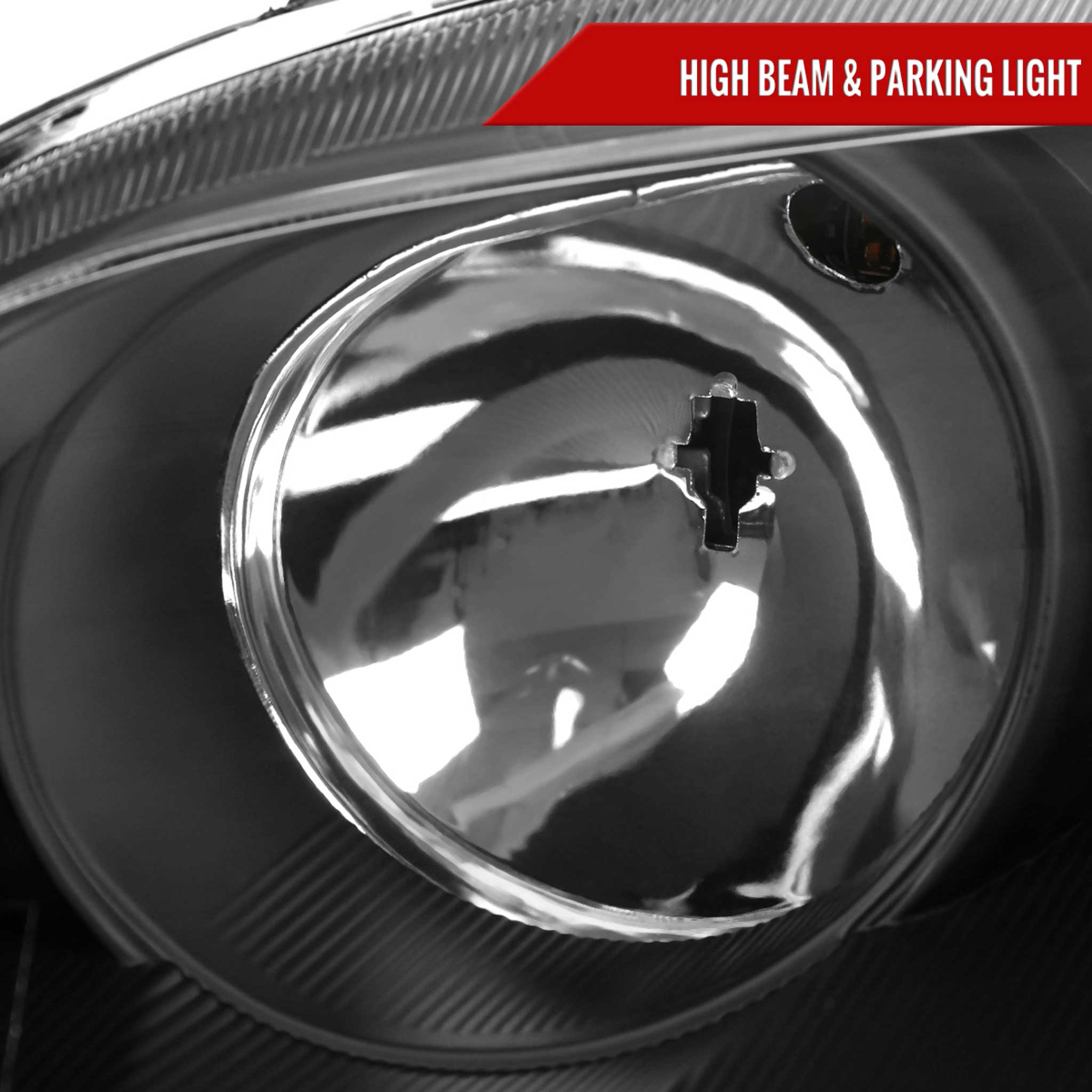 For Mazda 6 2003-2005 Factory Style Projector Headlights Matte Black Housing Clear Lens