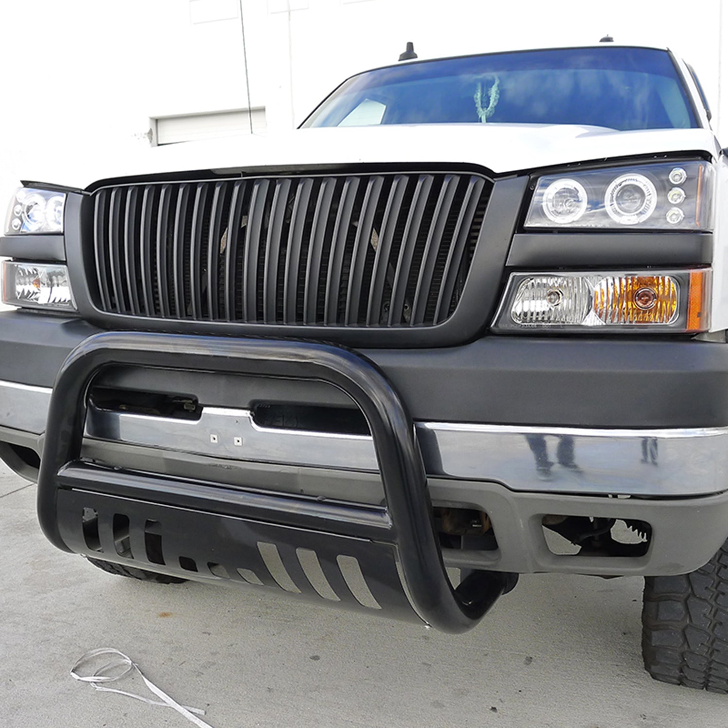 2003-2006 Chevy Silverado/Avalanche Matte Black ABS Conversion Vertical Grille