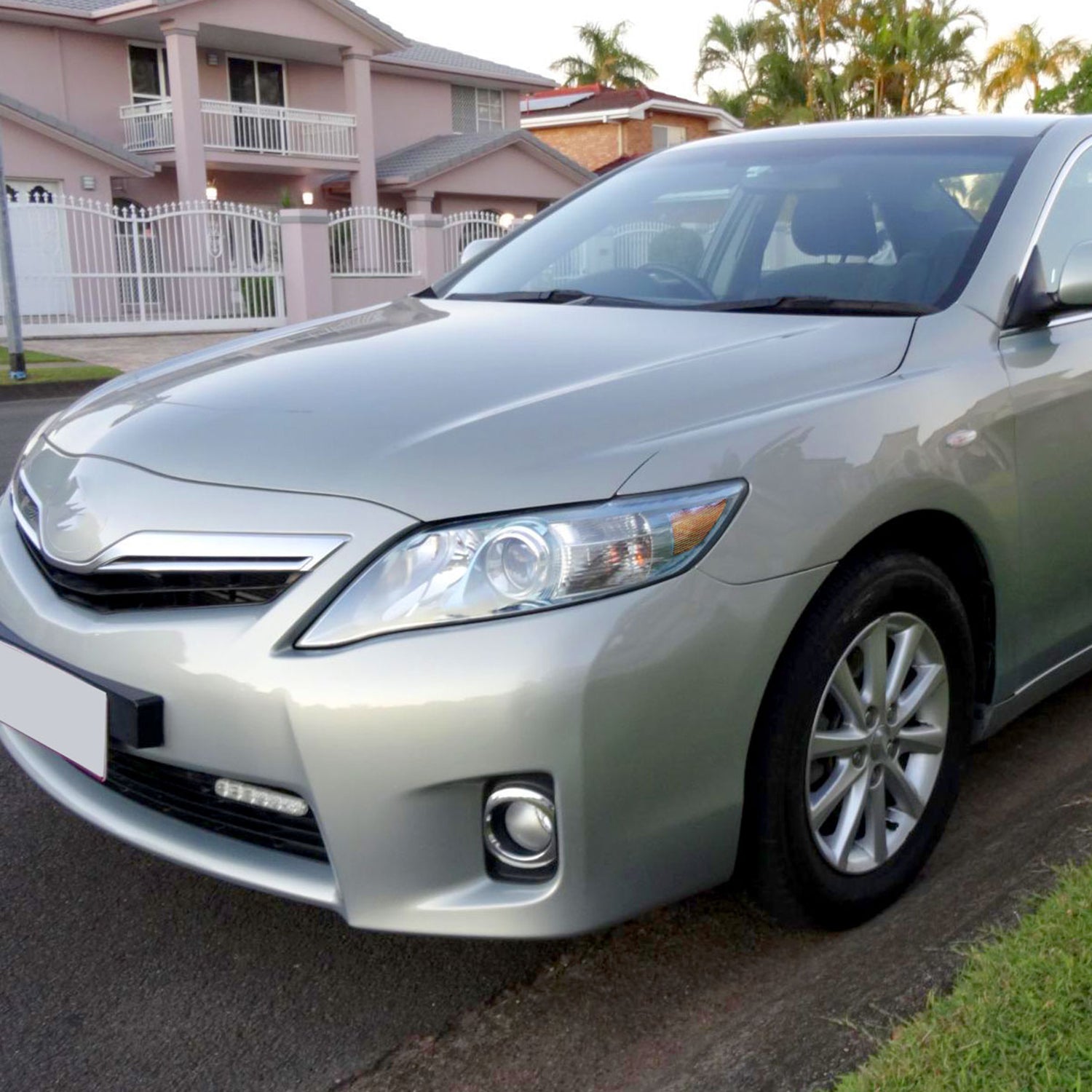 2010-2011 Toyota Camry Projector Headlights w/ Amber Reflectors Chrome/Clear