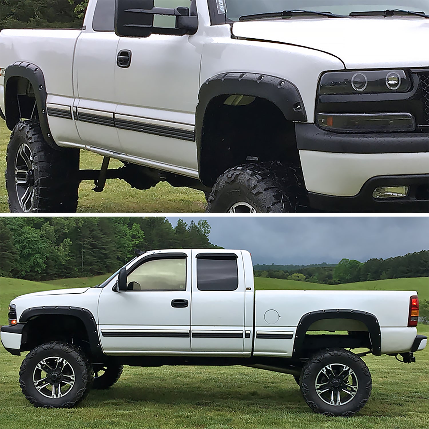 1999-2007 Chevy Silverado / GMC Sierra Smooth Rivet Style Fender Flares