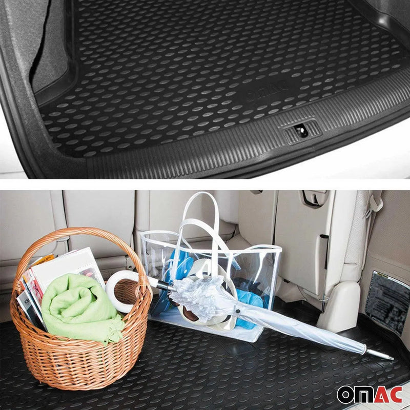 OMAC Cargo Mats Liner for Mitsubishi Outlander XL 2012-2024 Waterproof TPE Black - OMAC USA