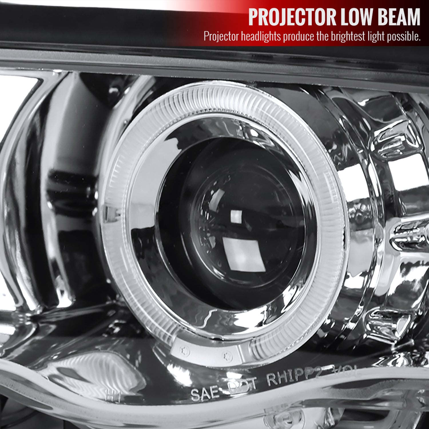 1999-2001 BMW E46 3 Series Sedan Dual Halo Projector Headlights Chrome/Clear