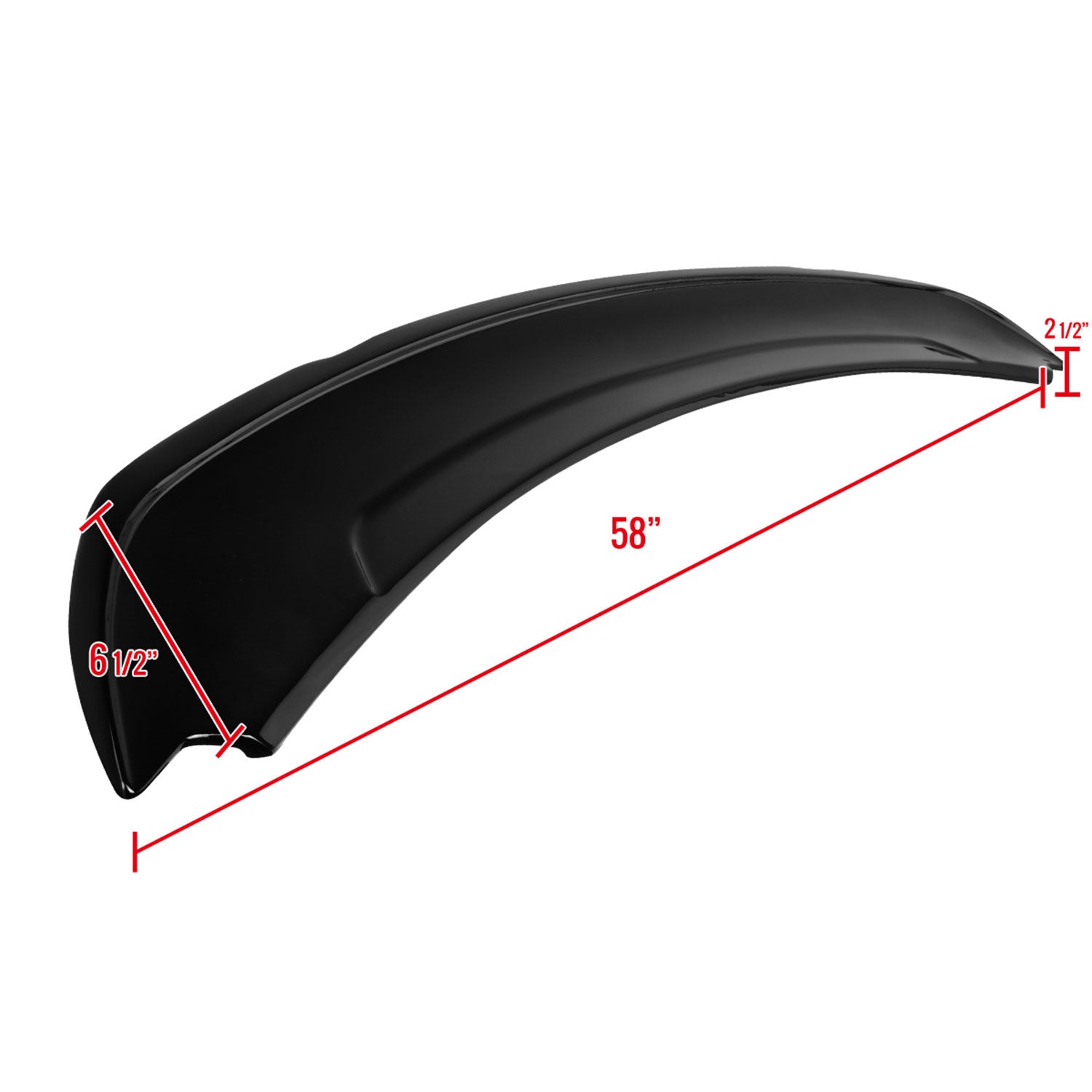 2015-2022 Ford Mustang GT350 Glossy Black Track Style Rear Spoiler