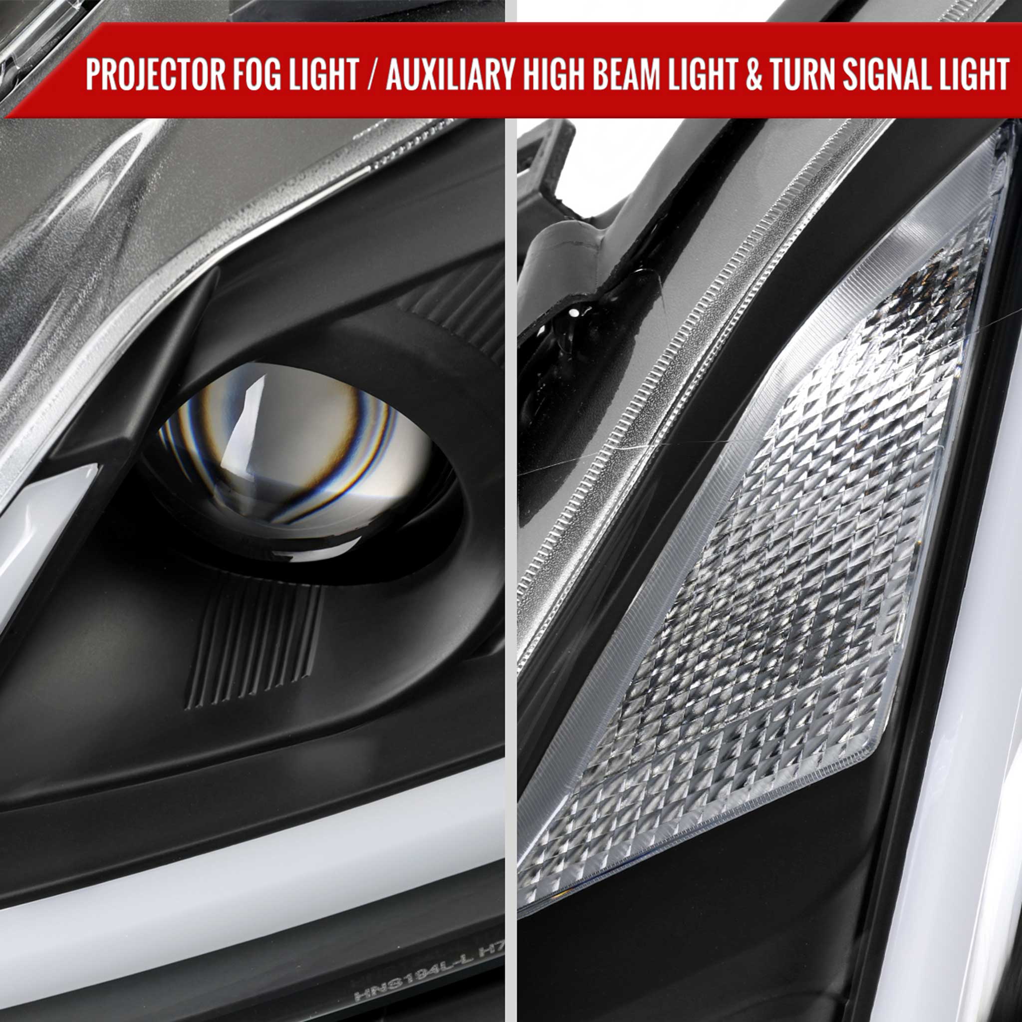 For Infiniti G37 2008-13 / Q60 Coupe 2014-15 LED Projector Headlights Sequential Matte Black Clear Lens Switchback