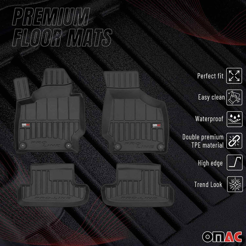 2006-2014 Audi TT Premium Floor Mats Liners Full Set All Weather Heavy Duty