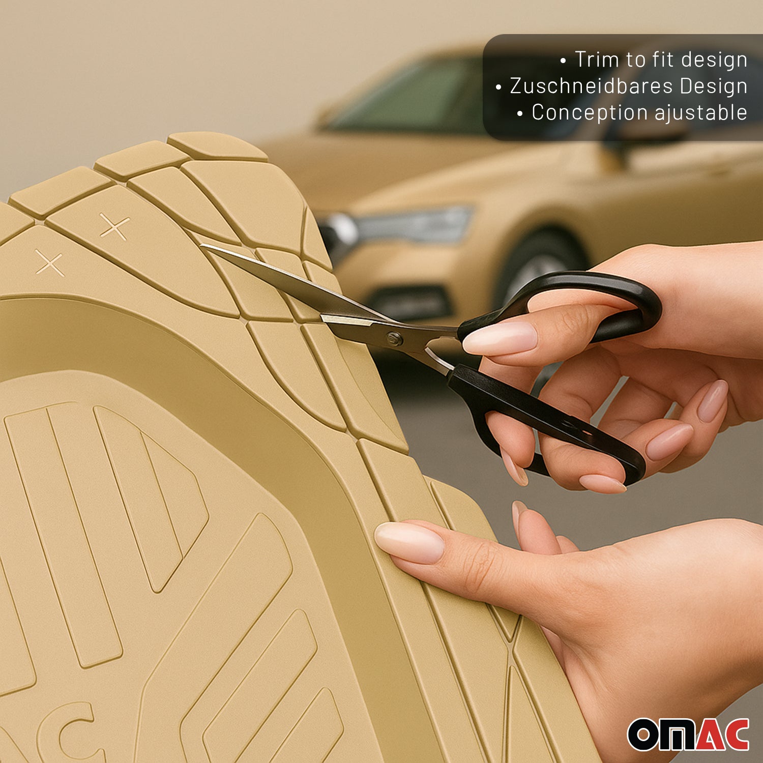 Nissan Sentra Heavy Duty Trim to fit Floor Mats Liner Tan All Weather 4Pcs