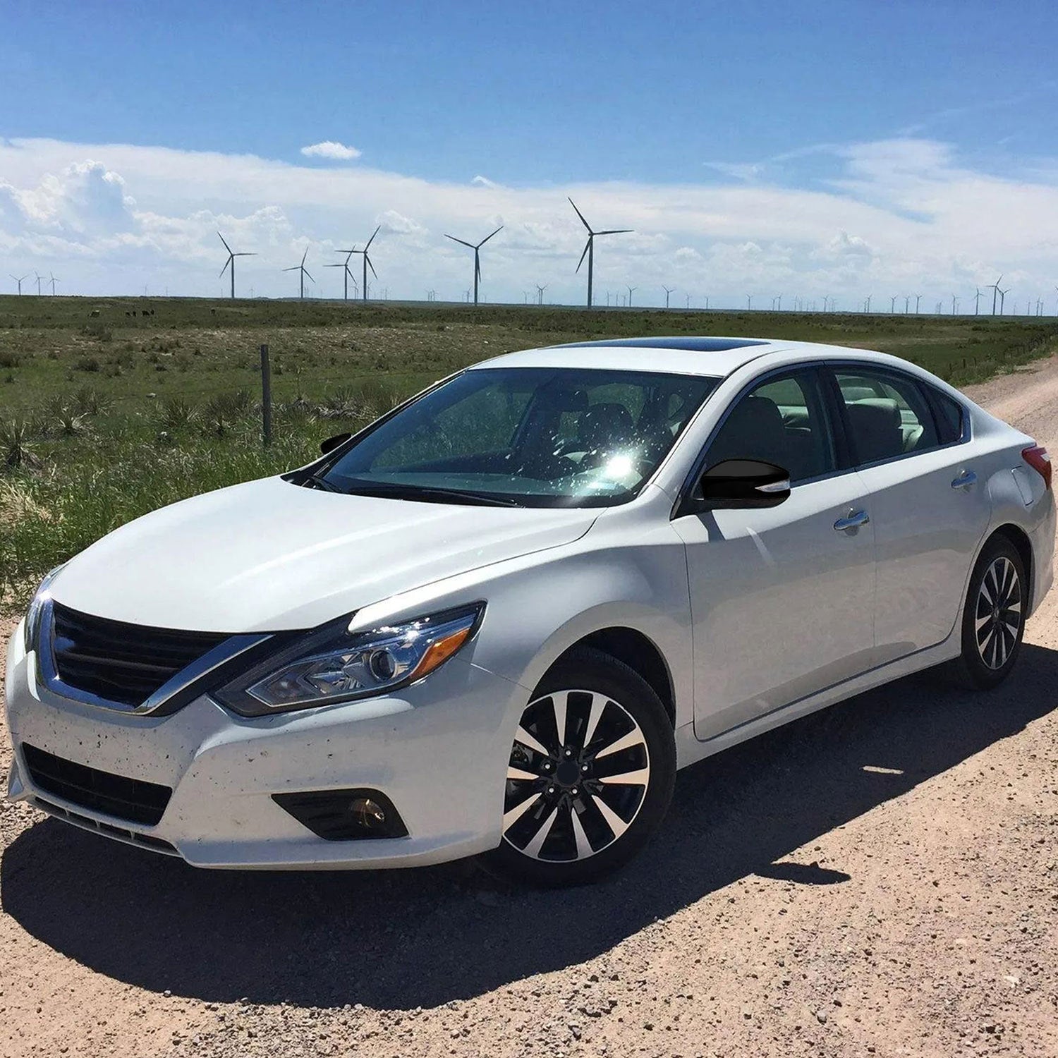 2013-2019 Nissan Sentra Mirror Cover Caps Gloss Black 2Pcs ABS Plastic